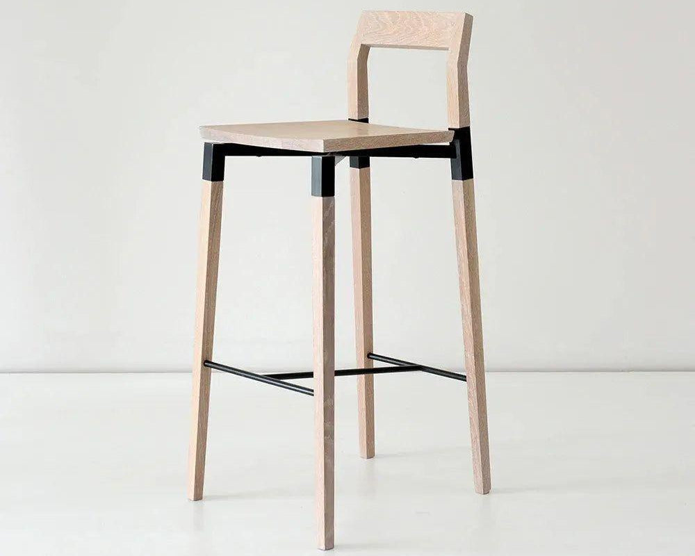 Hollis+Morris - Parkdale Stool - PARKBAR-OKB-BK - Canada Light Shop