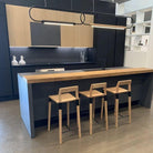 Hollis+Morris - Parkdale Stool - PARKBAR-OKB-BK - Canada Light Shop