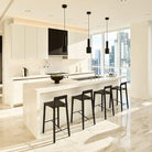 Hollis+Morris - Parkdale Stool - PARKBAR-OKB-BK - Canada Light Shop