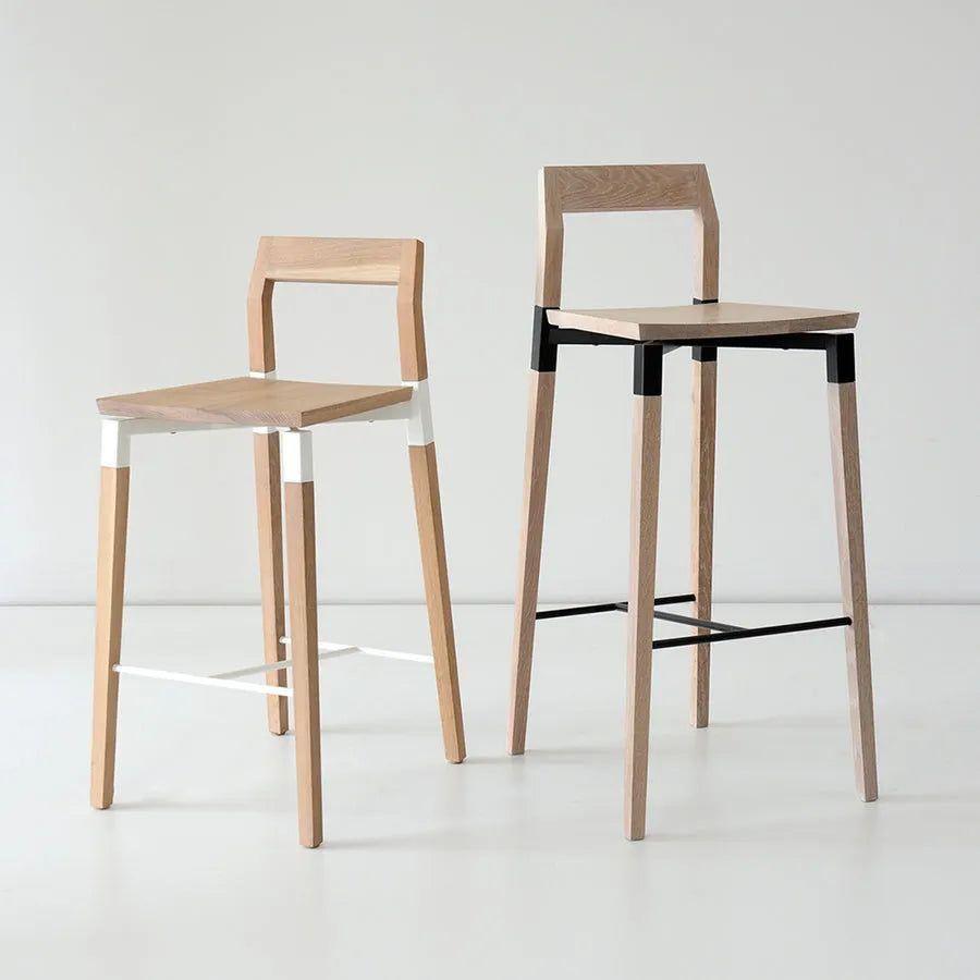 Hollis+Morris - Parkdale Stool - PARKBAR-OKB-BK - Canada Light Shop