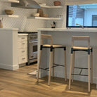 Hollis+Morris - Parkdale Stool - PARKBAR-OKB-BK - Canada Light Shop