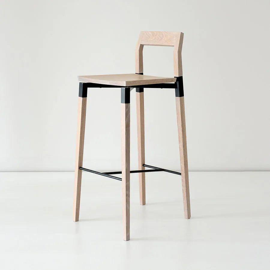 Hollis+Morris - Parkdale Stool - PARKBAR-OKB-BK - Canada Light Shop