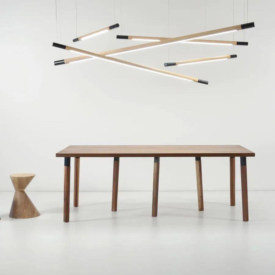 Hollis+Morris - Pier Dining Table - PIER-LG-OKB-BK - Canada Light Shop
