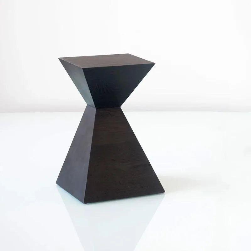 Hollis+Morris - Squaretown Stool - SQUR-OAK-BLK - Canada Light Shop