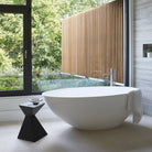 Hollis+Morris - Squaretown Stool - SQUR-OAK-BLK - Canada Light Shop