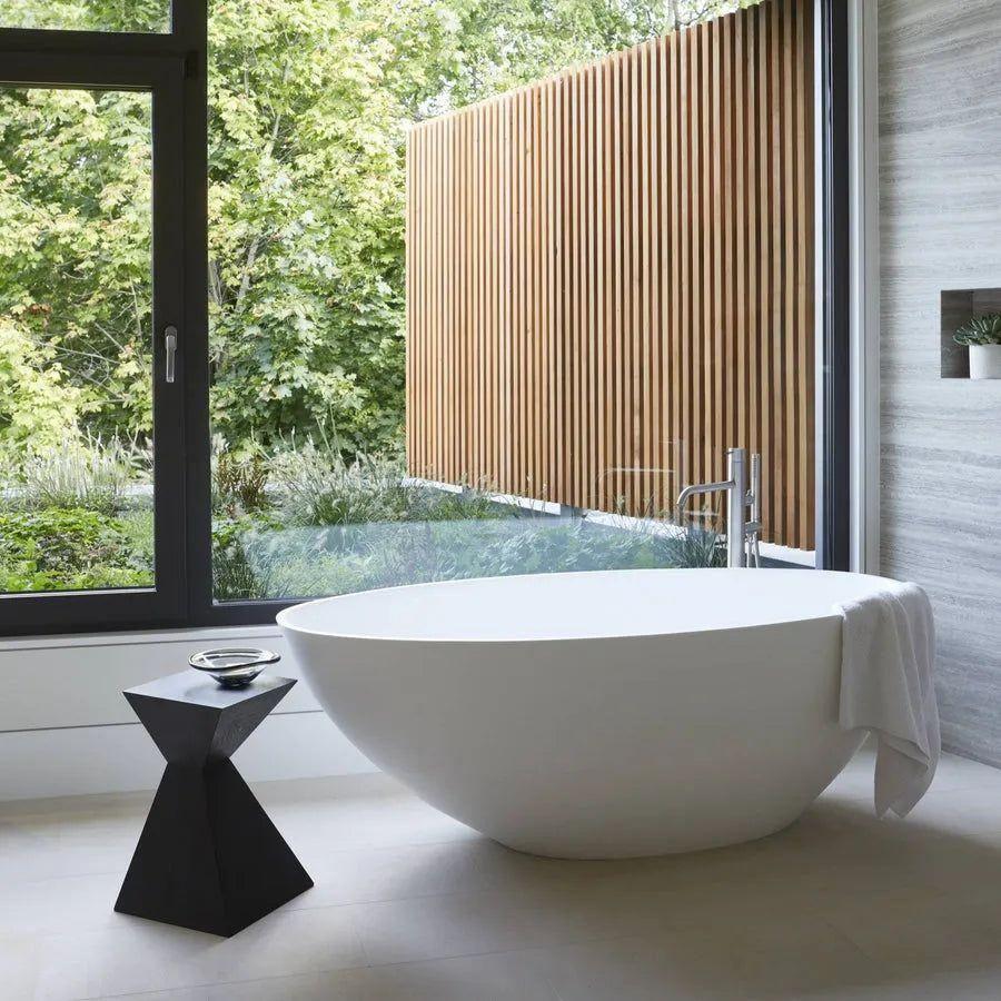 Hollis+Morris - Squaretown Stool - SQUR-OAK-BLK - Canada Light Shop