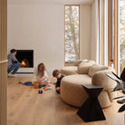 Hollis+Morris - Squaretown Stool - SQUR-OAK-BLK - Canada Light Shop