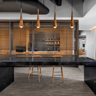 Hollis+Morris - Stem Pendant - STEMPENDANT-OKB-BK - Canada Light Shop