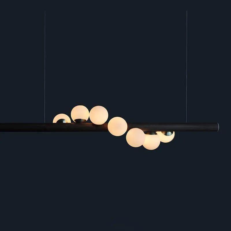 Hollis+Morris - Willow Horizontal Pendant - WILOHORIZ-5FT-OKB-BLK - Canada Light Shop
