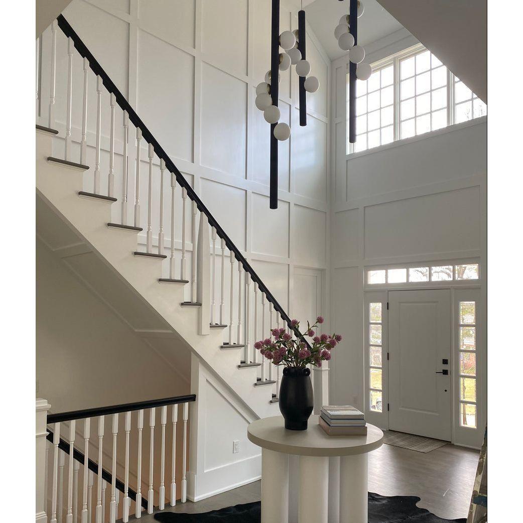 Hollis+Morris - Willow Vertical Pendant - WILOVERTICAL-5FT-OKB-BK - Canada Light Shop