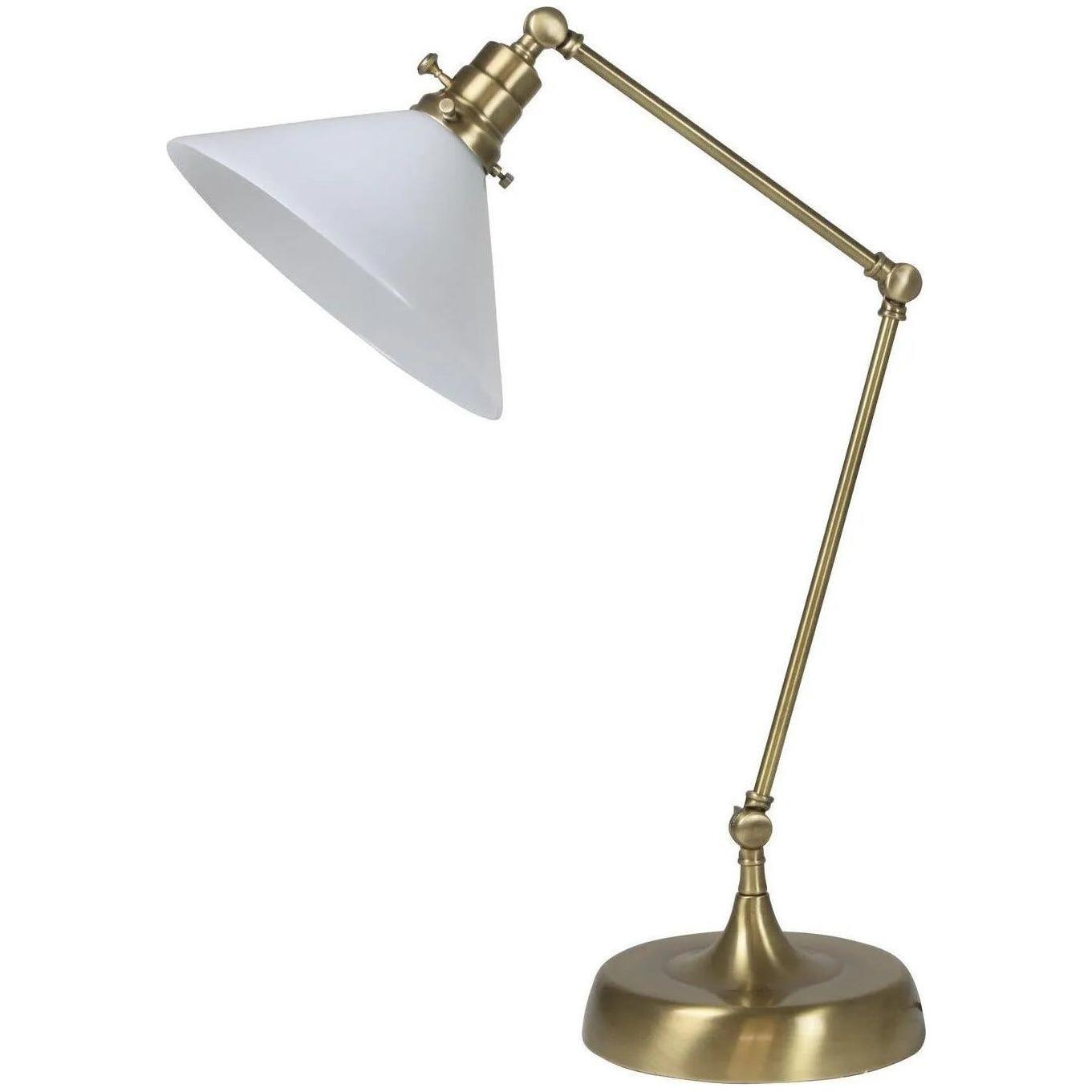 House of Troy - Otis One Light Table Lamp - OT650-AB-WT - Canada Light Shop