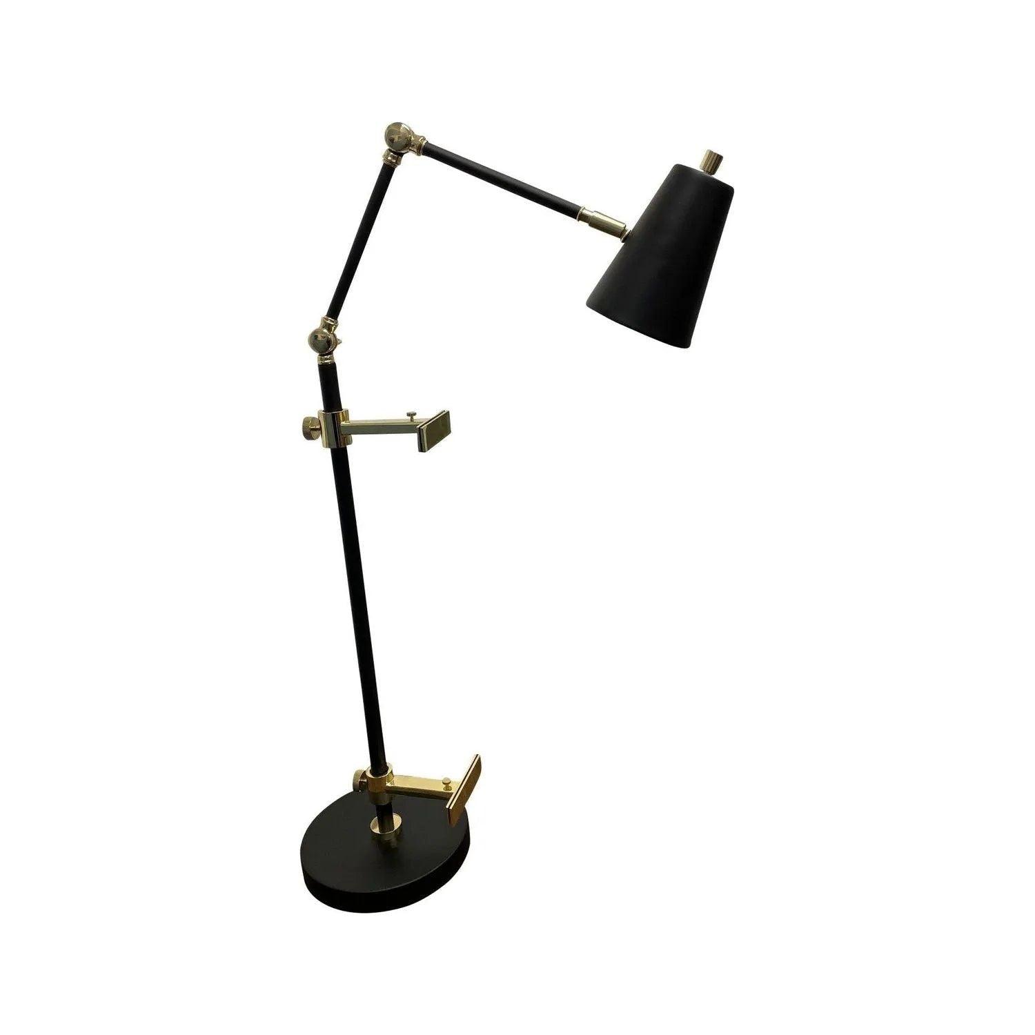 House of Troy - River North LED Task Lamp - RN351-BLKPB - Canada Light Shop