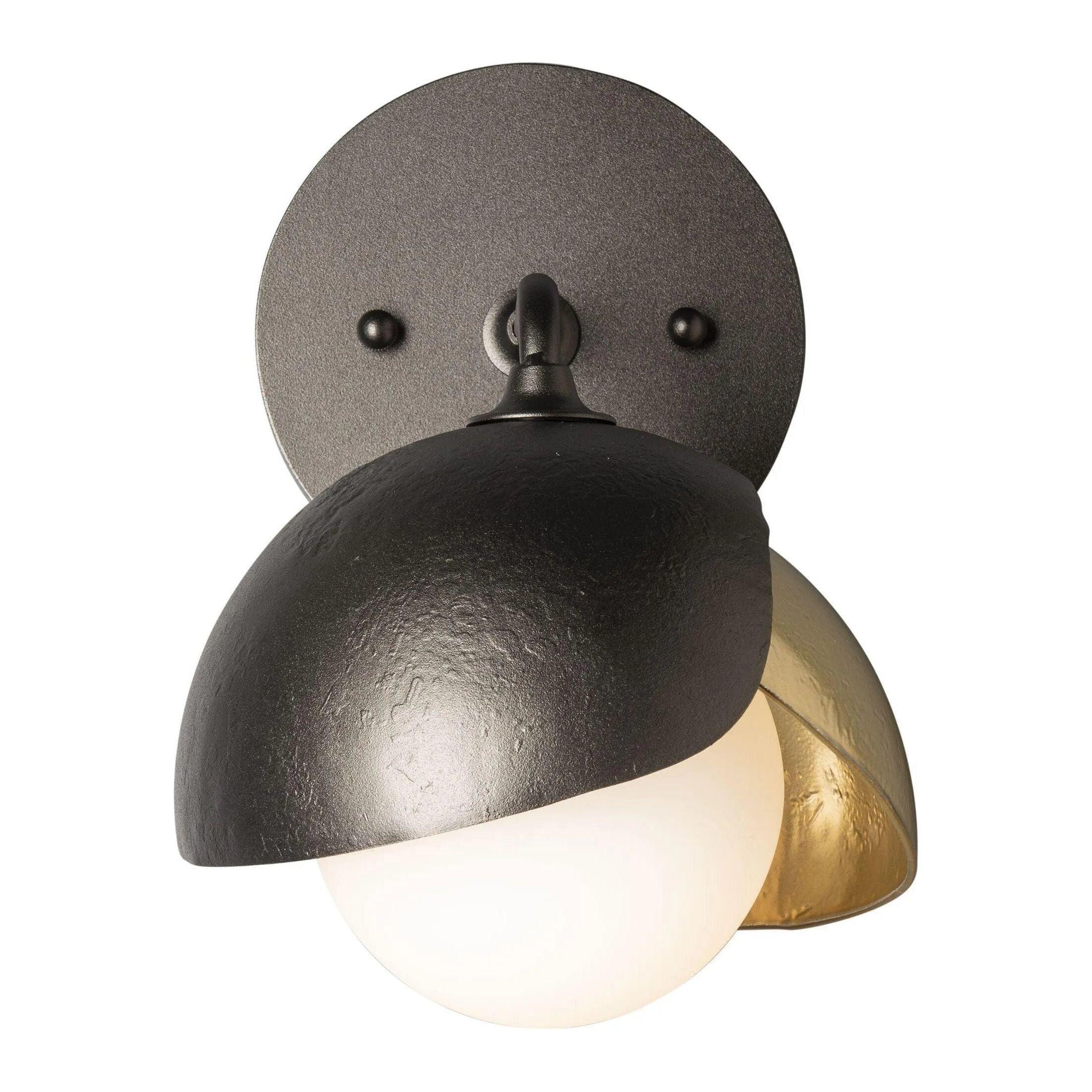 Hubbardton Forge - Brooklyn 1-Light Double Shade Bath Sconce - 201374-SKT-14-86-GG0711 - Canada Light Shop