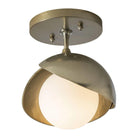 Hubbardton Forge - Brooklyn 1-Light Double Shade Semi-Flush - 121377-SKT-86-86-GG0711 - Canada Light Shop