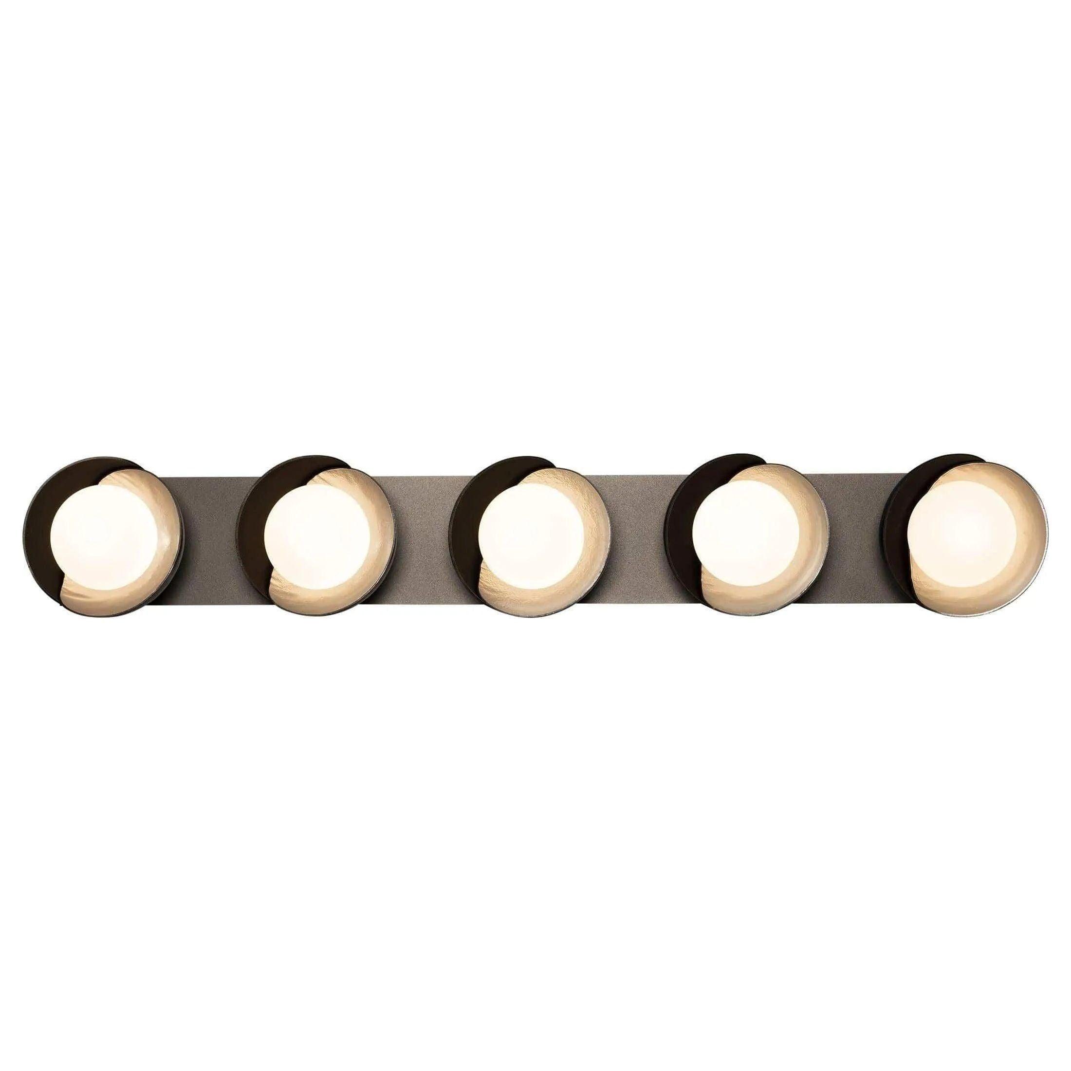 Hubbardton Forge - Brooklyn 5-Light Straight Double Shade Bath Sconce - 201379-SKT-14-85-GG0711 - Canada Light Shop