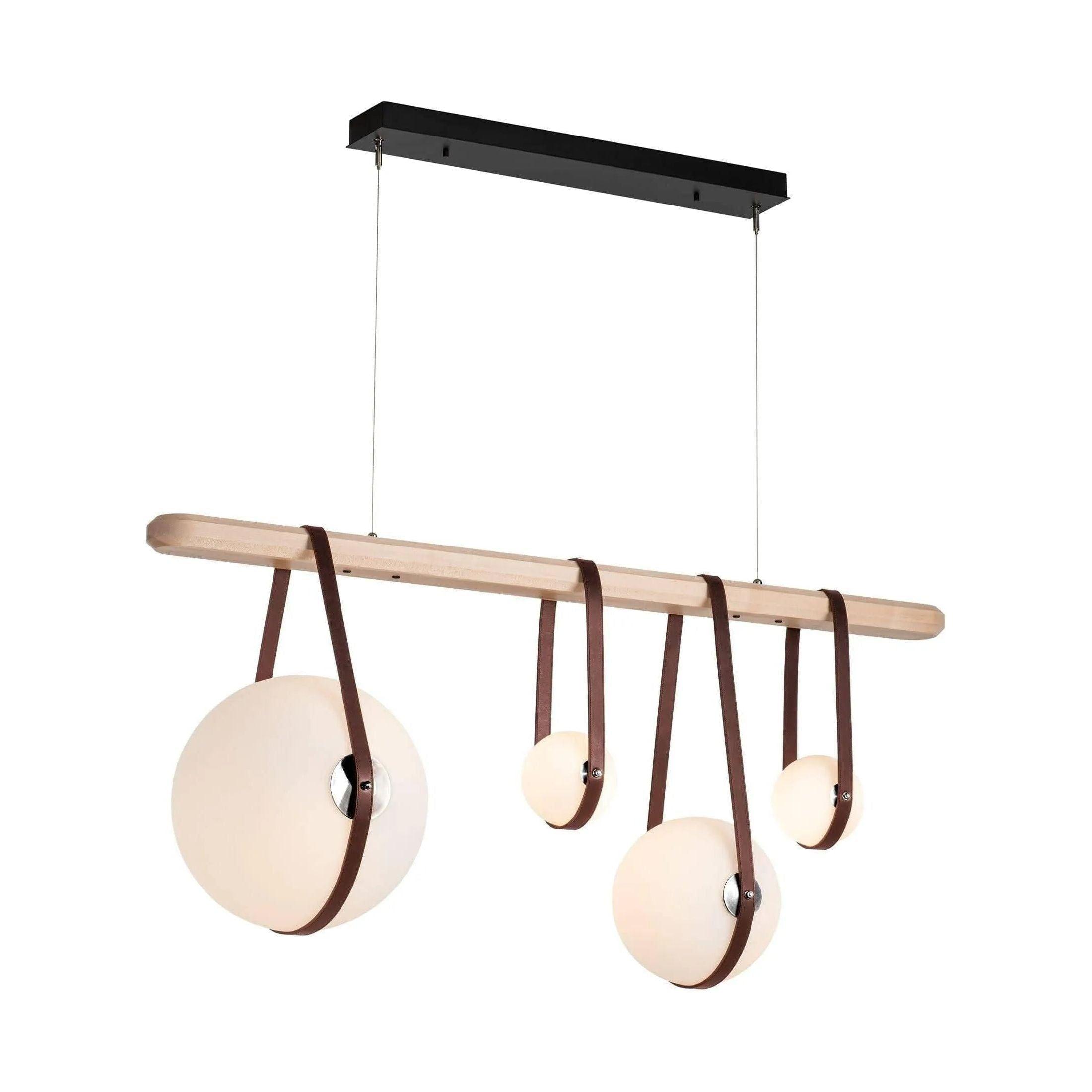 Hubbardton Forge - Derby Linear 4-Light LED Pendant - 131043-LED-STND-10-24-LB-WD-GG0702 - Canada Light Shop