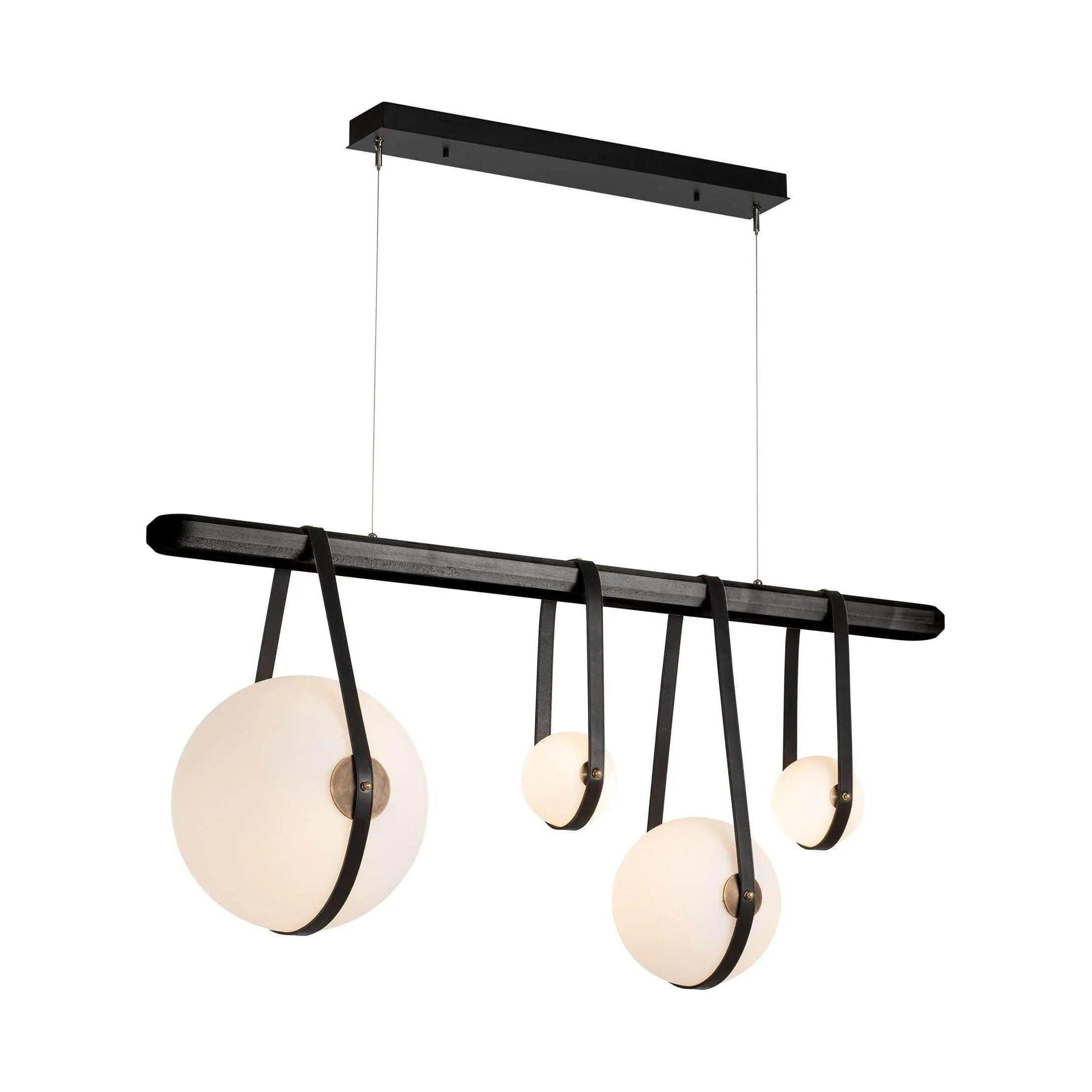 Hubbardton Forge - Derby Linear 4-Light LED Pendant - 131043-LED-STND-10-27-LK-WB-GG0702 - Canada Light Shop