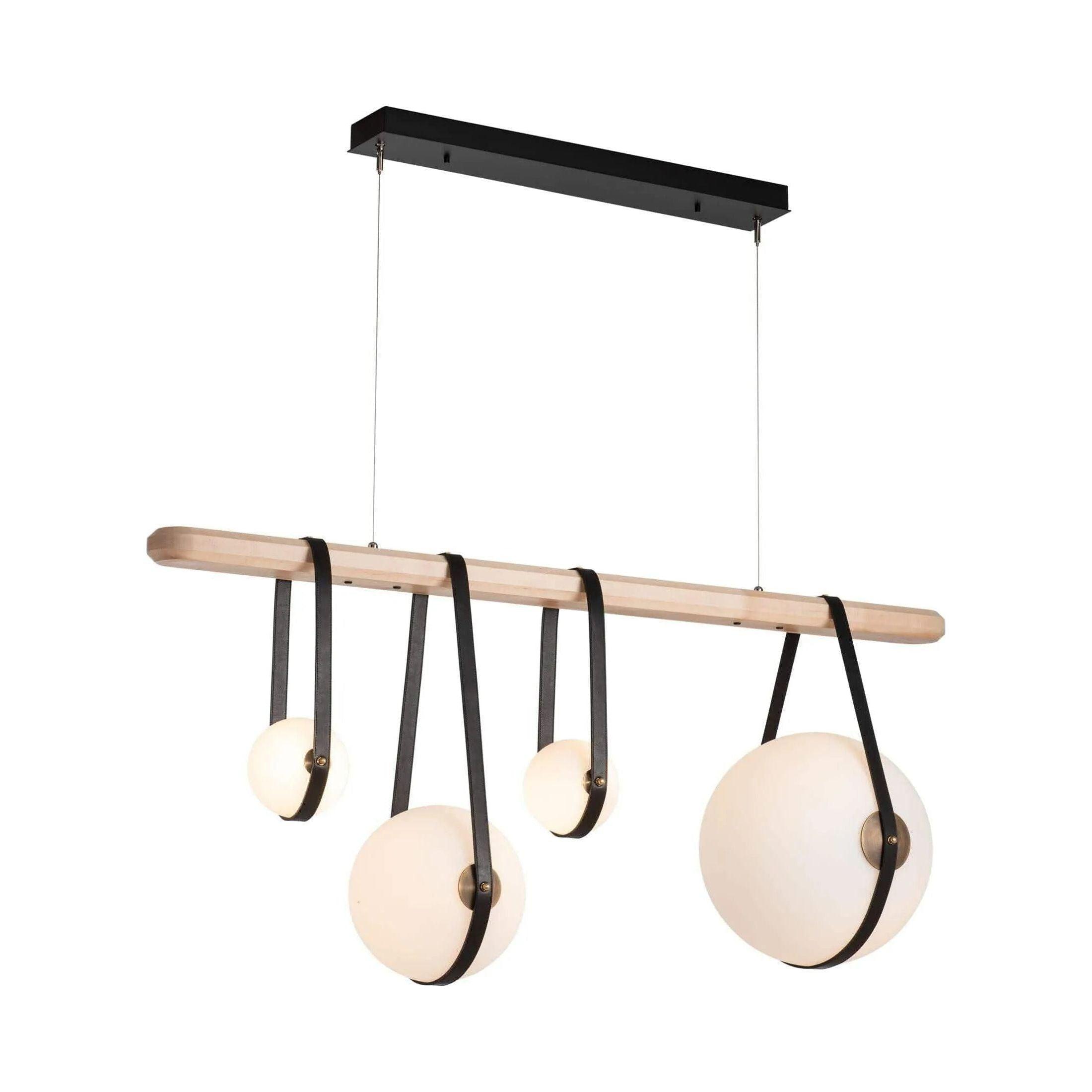 Hubbardton Forge - Derby Linear 4-Light LED Pendant - 131043-LED-STND-10-27-LK-WD-GG0702 - Canada Light Shop