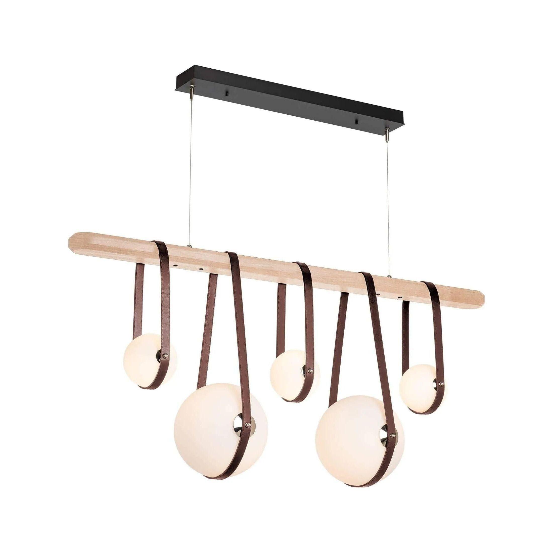 Hubbardton Forge - Derby Linear 5-Light LED Pendant - 131046-LED-STND-10-24-LB-WD-GG0701 - Canada Light Shop