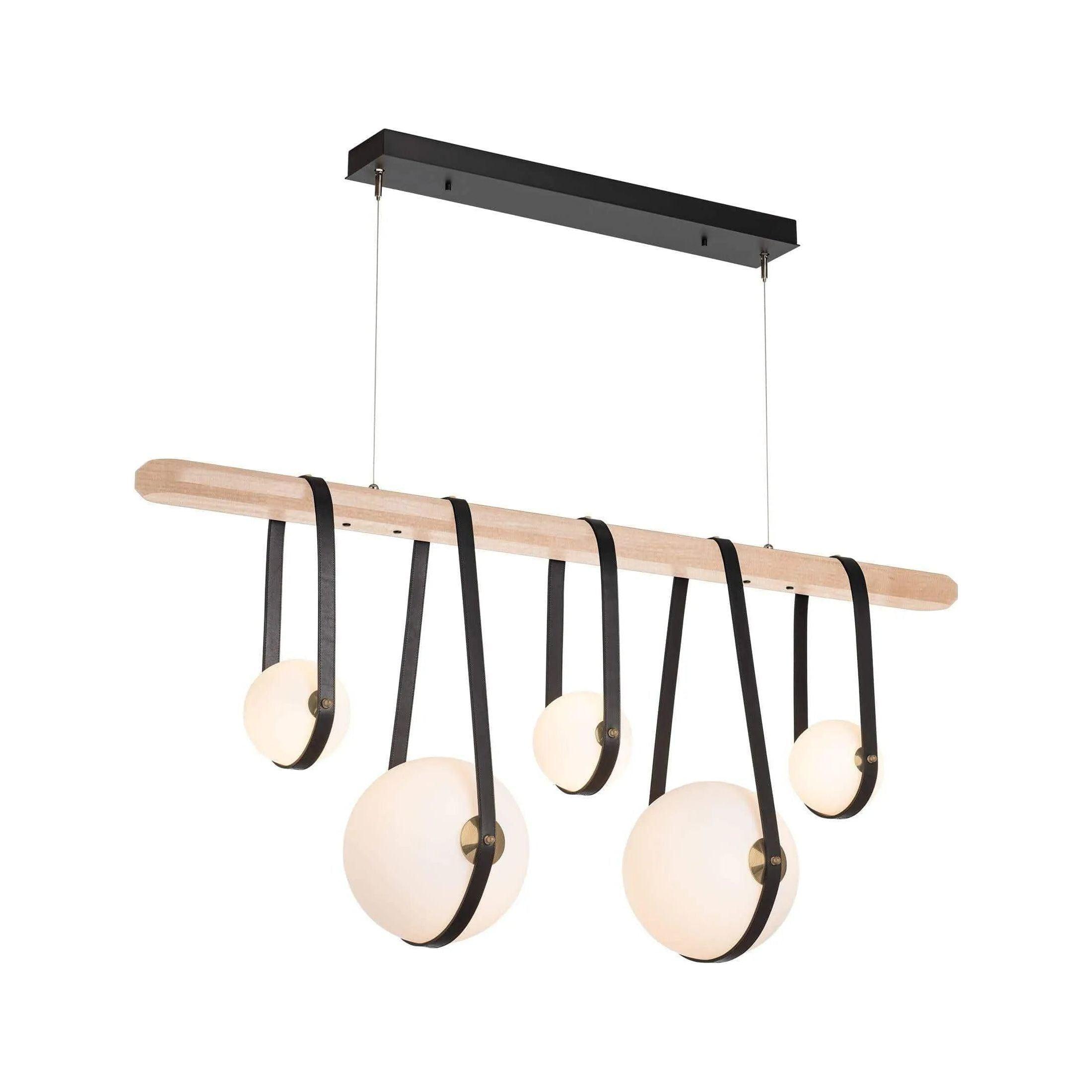 Hubbardton Forge - Derby Linear 5-Light LED Pendant - 131046-LED-STND-10-24-LK-WD-GG0701 - Canada Light Shop