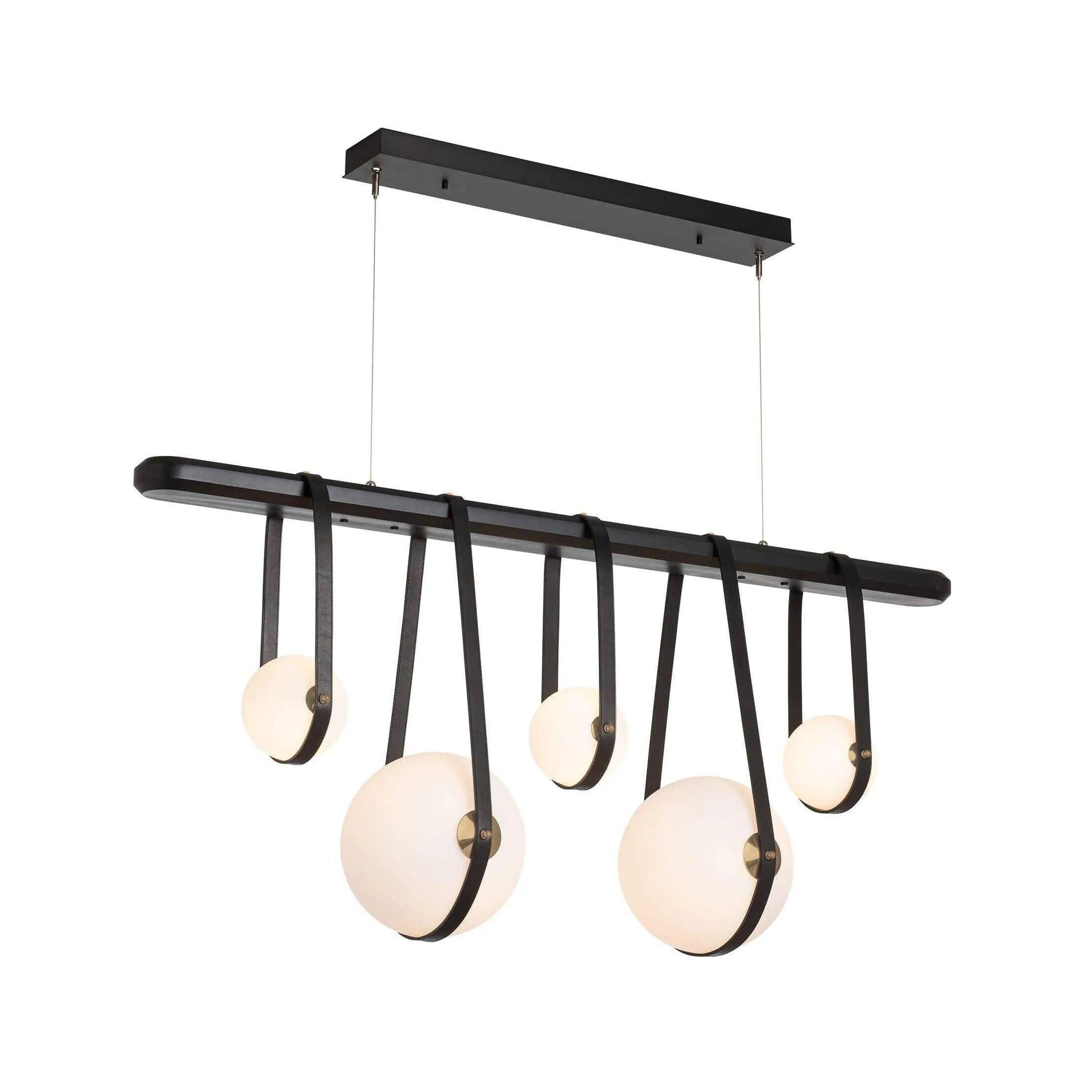 Hubbardton Forge - Derby Linear 5-Light LED Pendant - 131046-LED-STND-10-27-LK-WB-GG0701 - Canada Light Shop