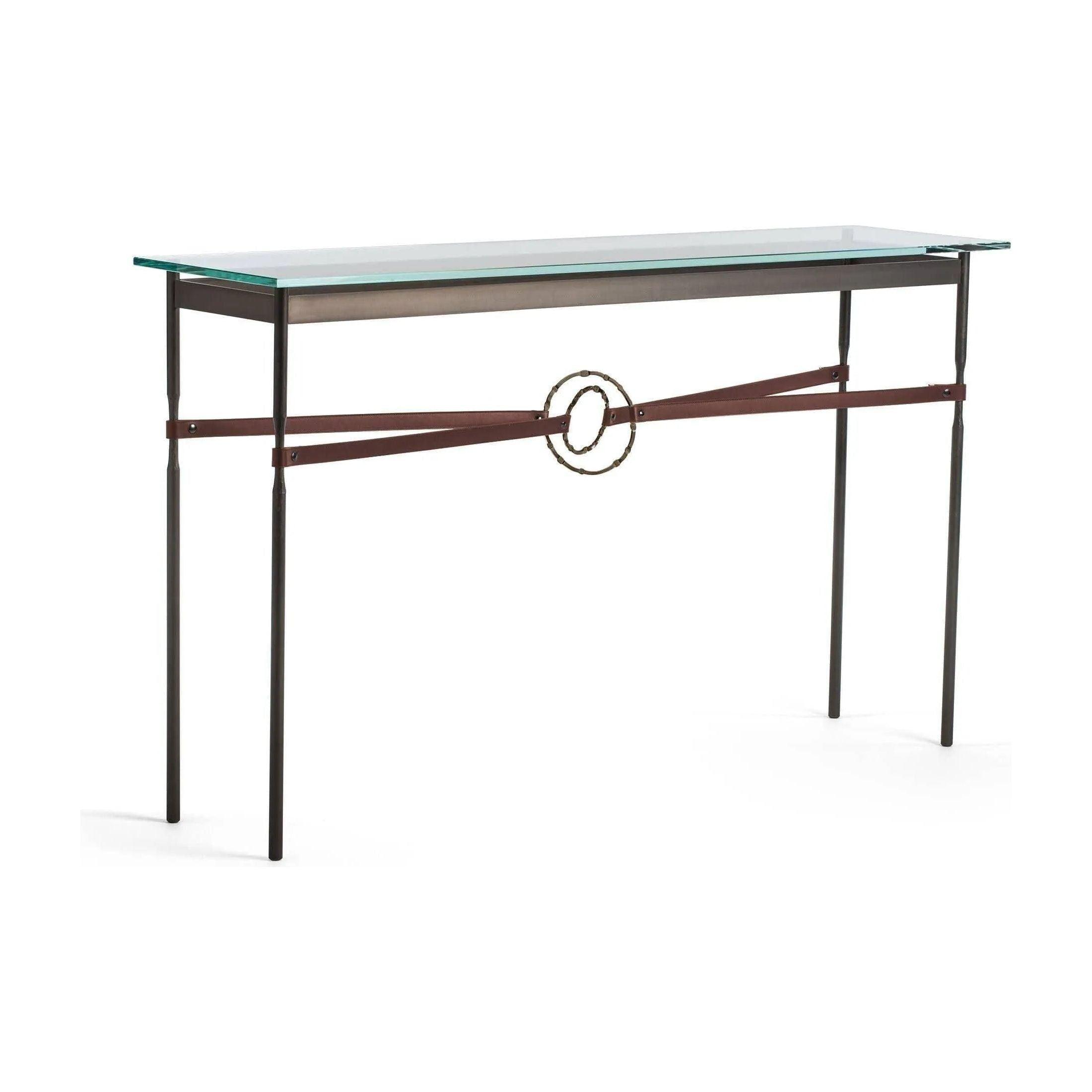 Hubbardton Forge - Equus Brown Leather Console Table - 750118-07-05-LB-VA0714 - Canada Light Shop