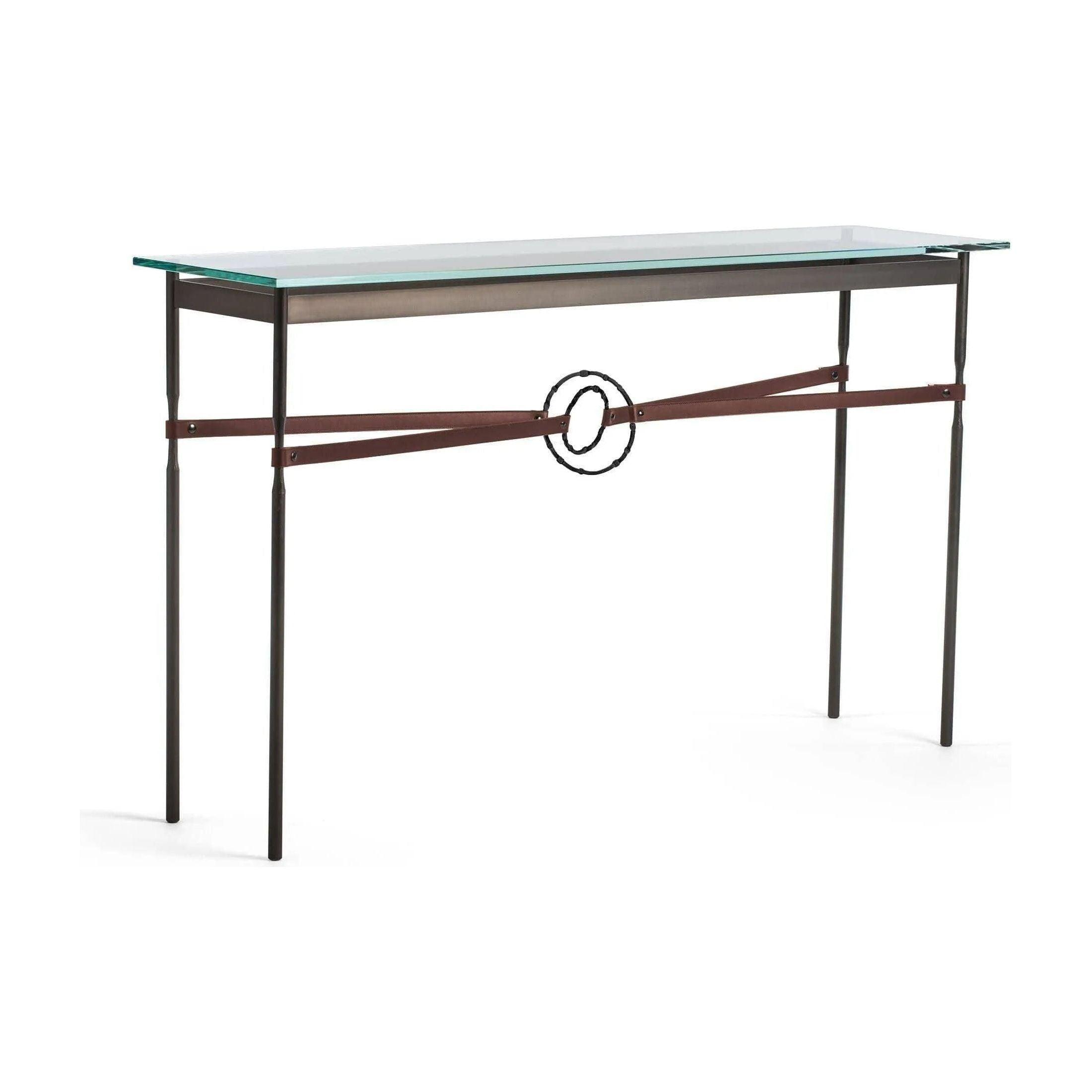Hubbardton Forge - Equus Brown Leather Console Table - 750118-07-10-LB-VA0714 - Canada Light Shop