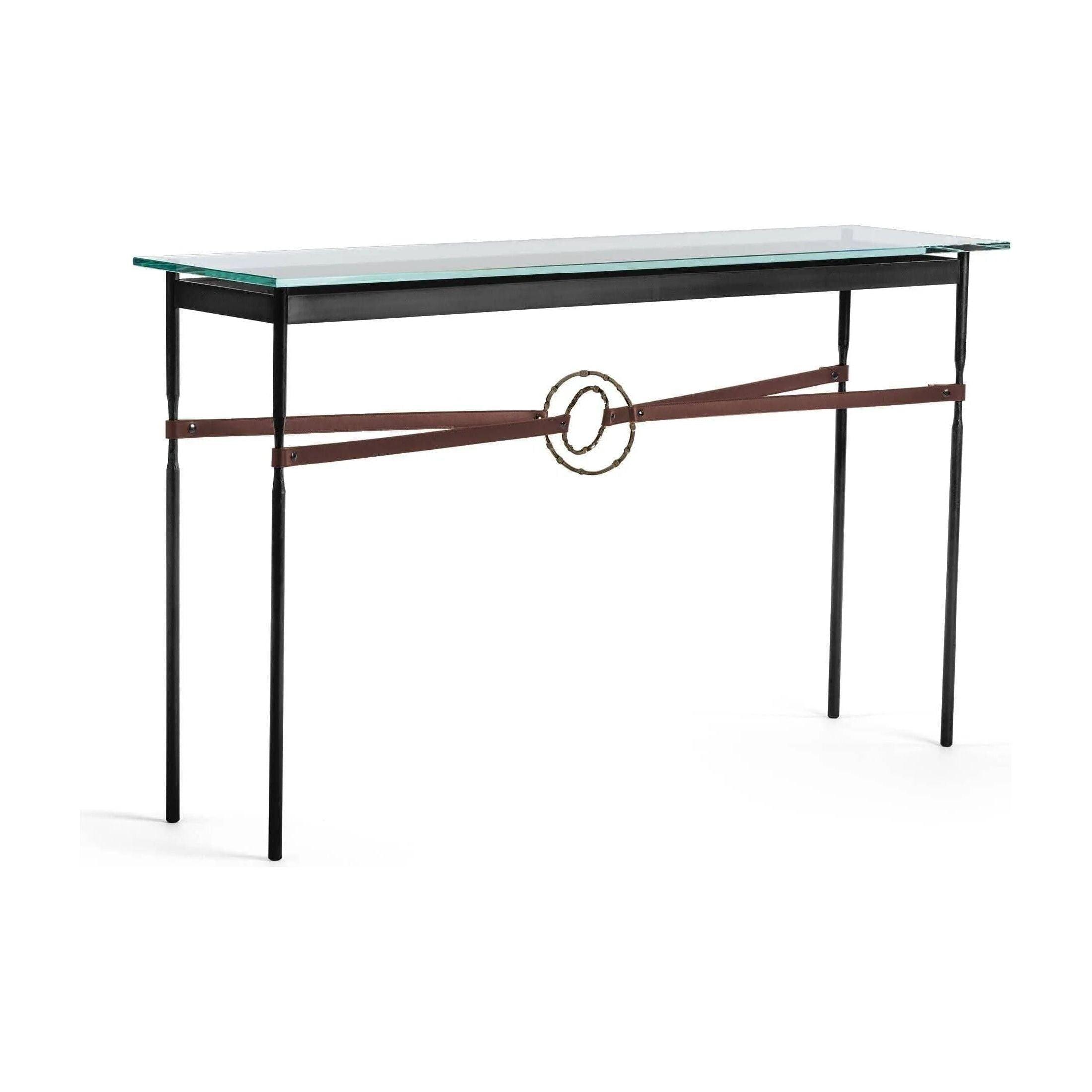 Hubbardton Forge - Equus Brown Leather Console Table - 750118-10-05-LB-VA0714 - Canada Light Shop