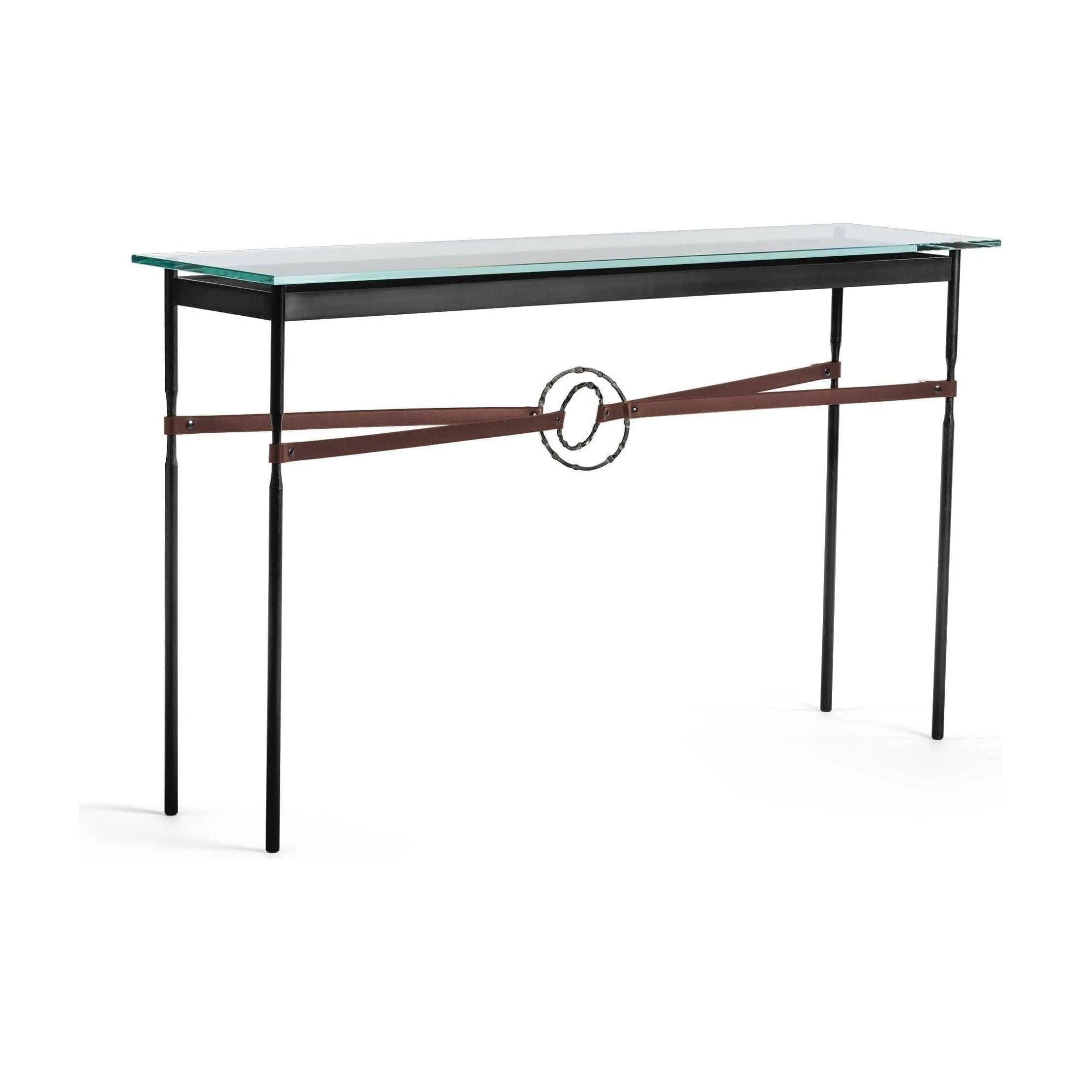Hubbardton Forge - Equus Brown Leather Console Table - 750118-10-07-LB-VA0714 - Canada Light Shop