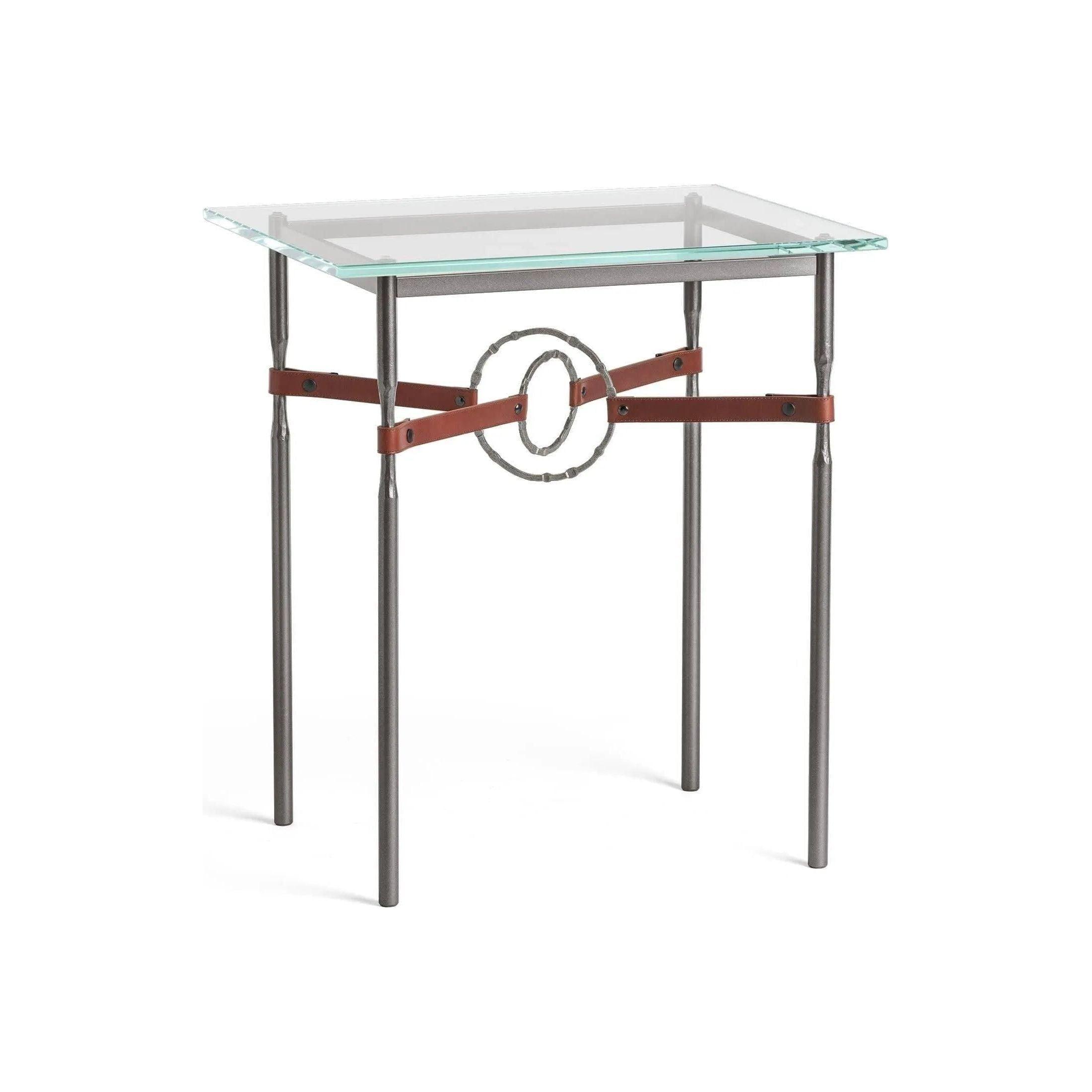 Hubbardton Forge - Equus Brown Leather Side Table - 750116-07-20-LB-VA0717 - Canada Light Shop