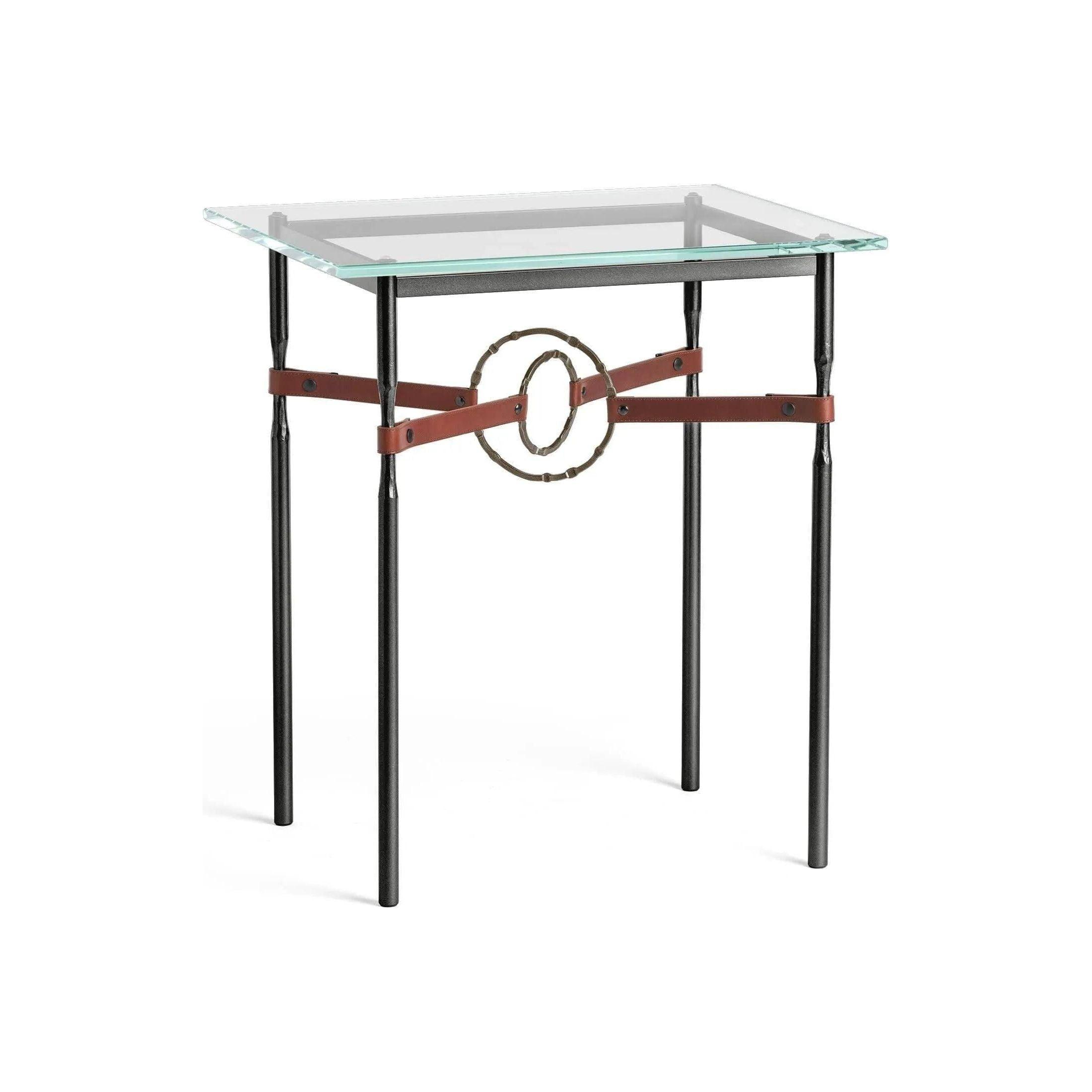 Hubbardton Forge - Equus Brown Leather Side Table - 750116-10-05-LB-VA0717 - Canada Light Shop