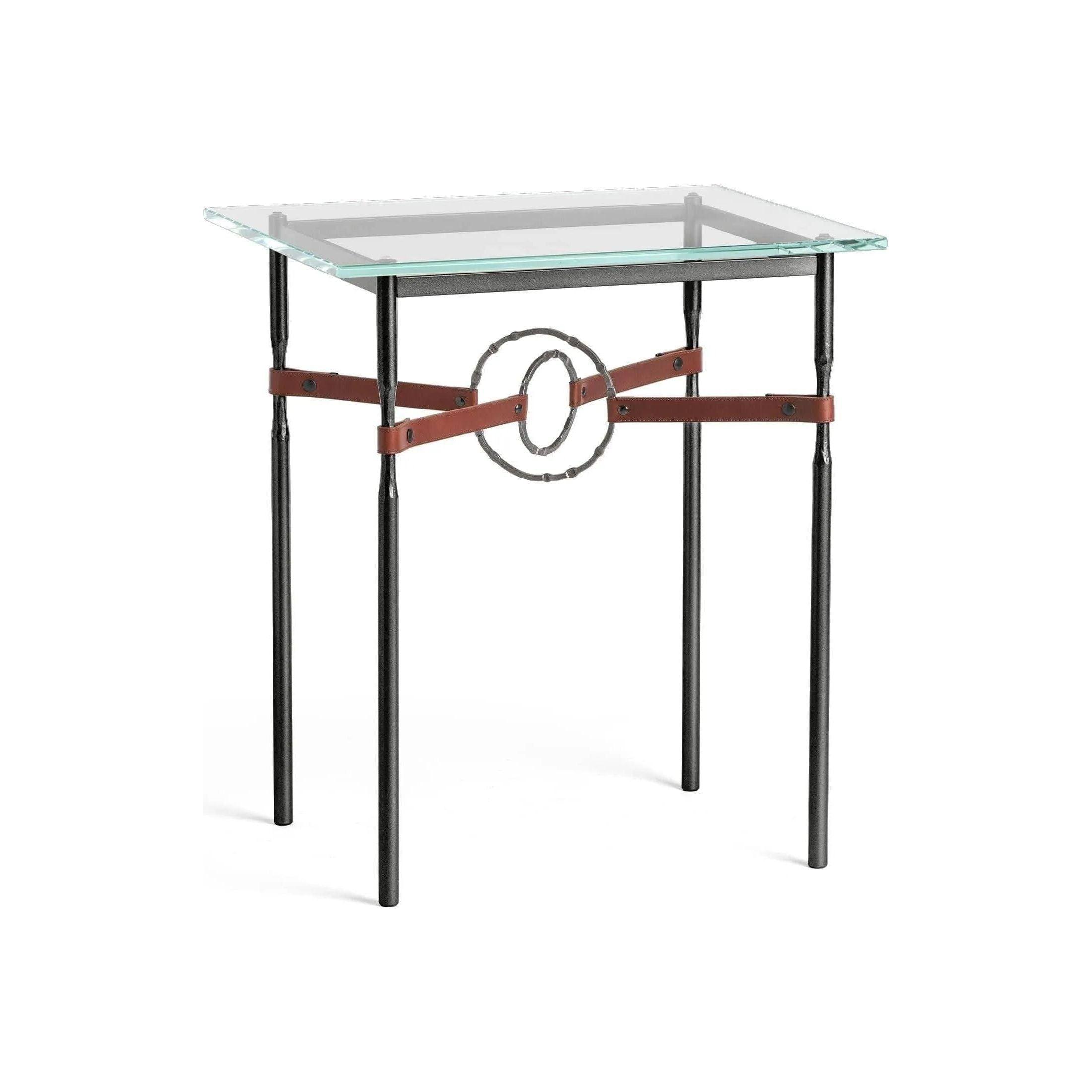Hubbardton Forge - Equus Brown Leather Side Table - 750116-10-07-LB-VA0717 - Canada Light Shop