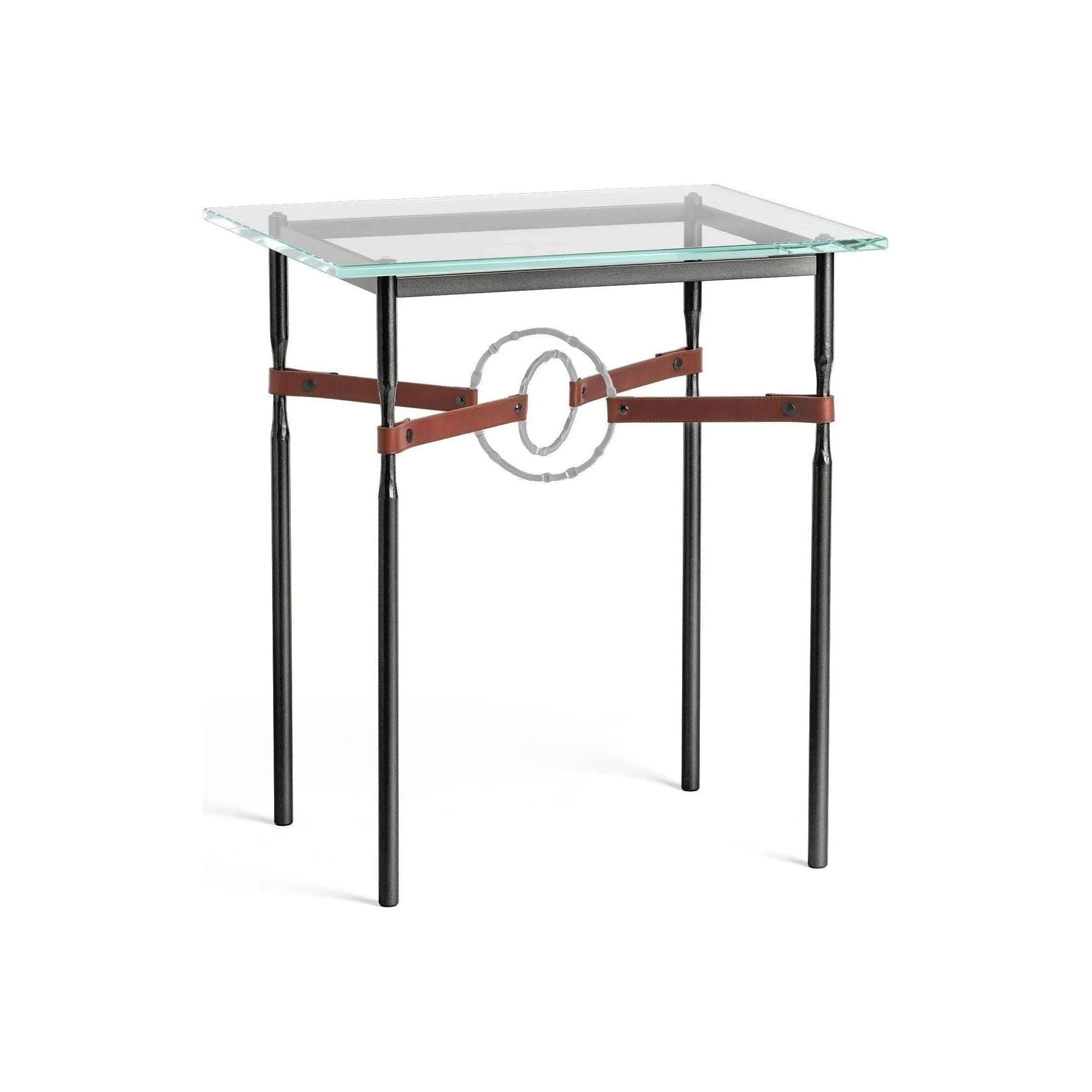 Hubbardton Forge - Equus Brown Leather Side Table - 750116-10-82-LB-VA0717 - Canada Light Shop
