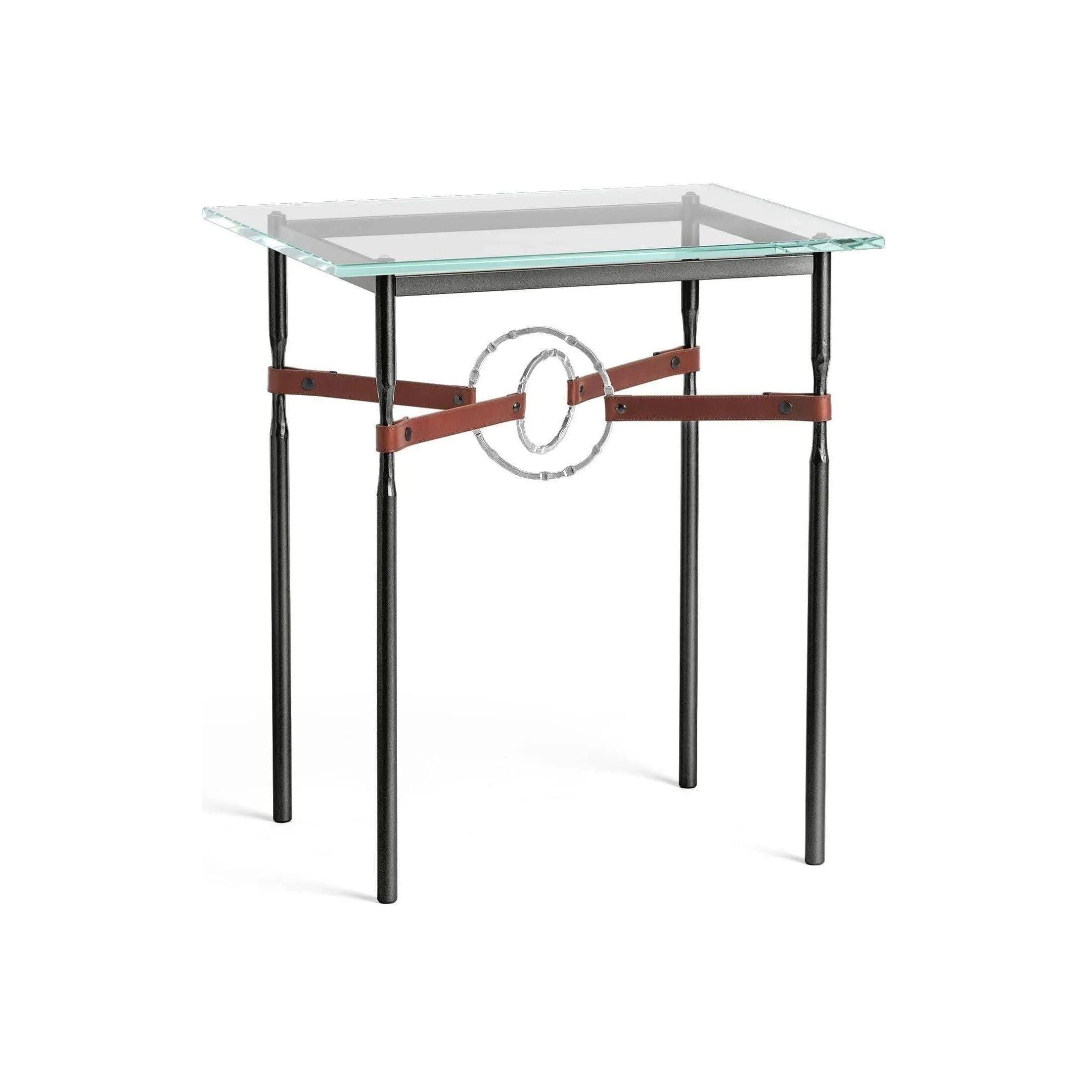 Hubbardton Forge - Equus Brown Leather Side Table - 750116-10-85-LB-VA0717 - Canada Light Shop