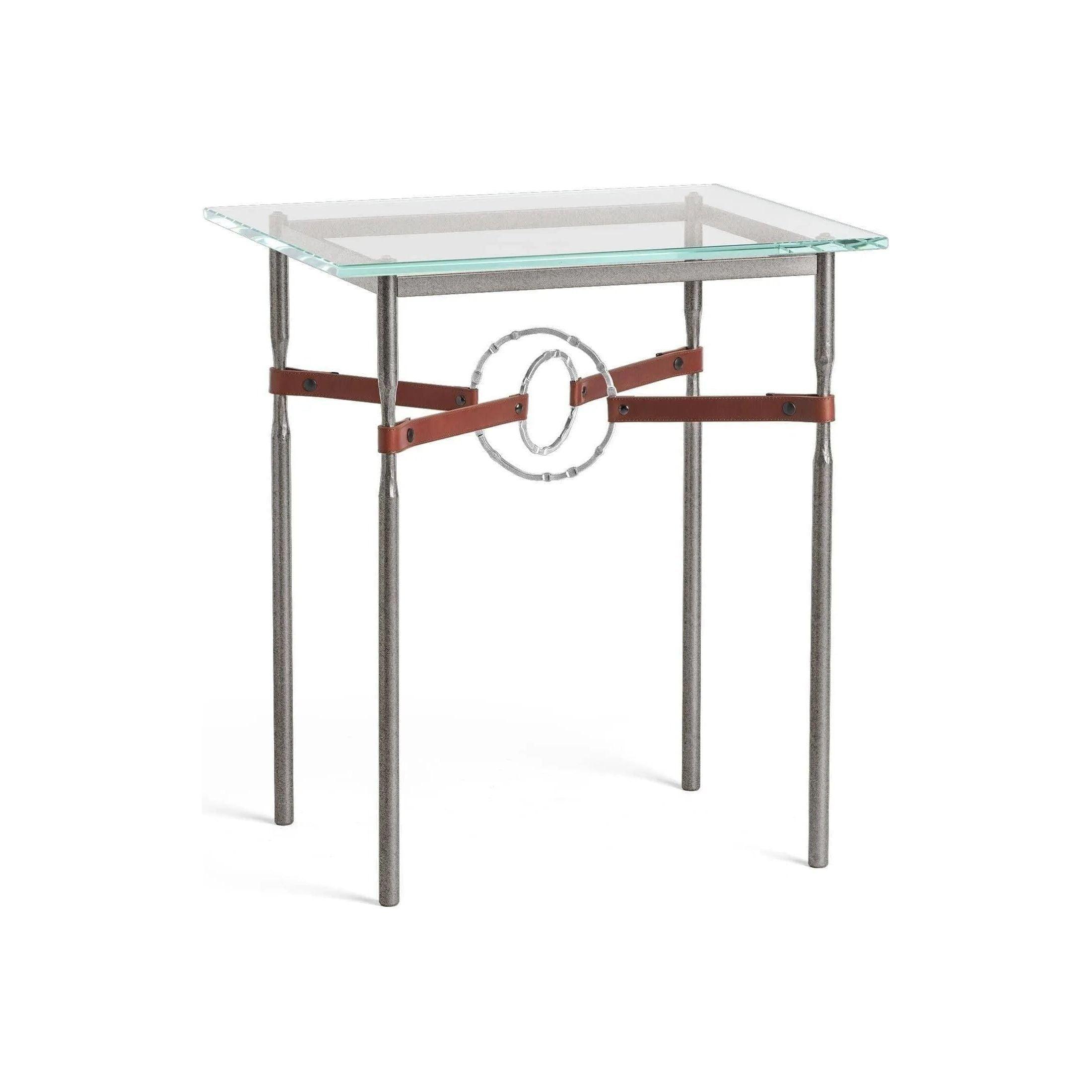 Hubbardton Forge - Equus Brown Leather Side Table - 750116-20-85-LB-VA0717 - Canada Light Shop