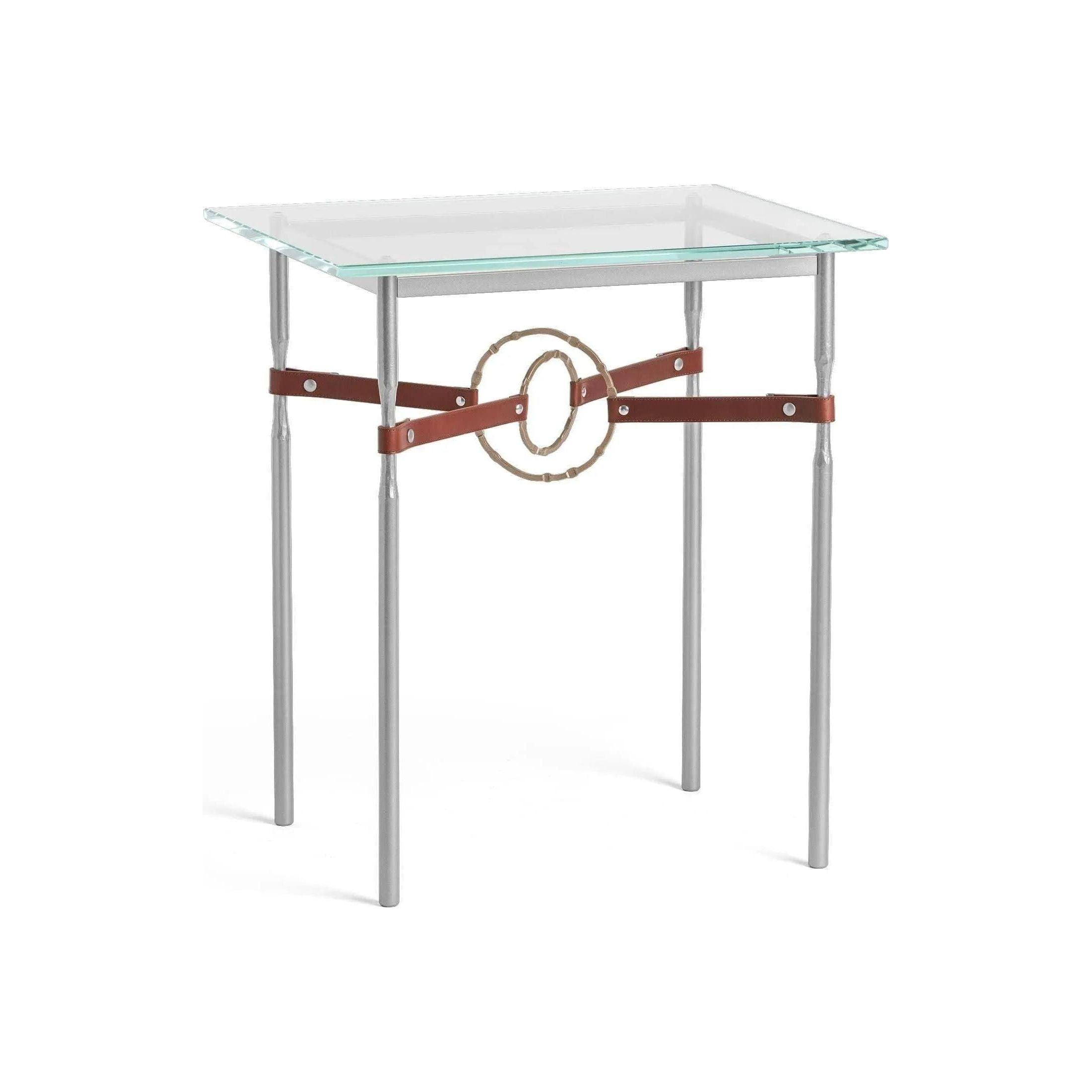 Hubbardton Forge - Equus Brown Leather Side Table - 750116-82-84-LB-VA0717 - Canada Light Shop