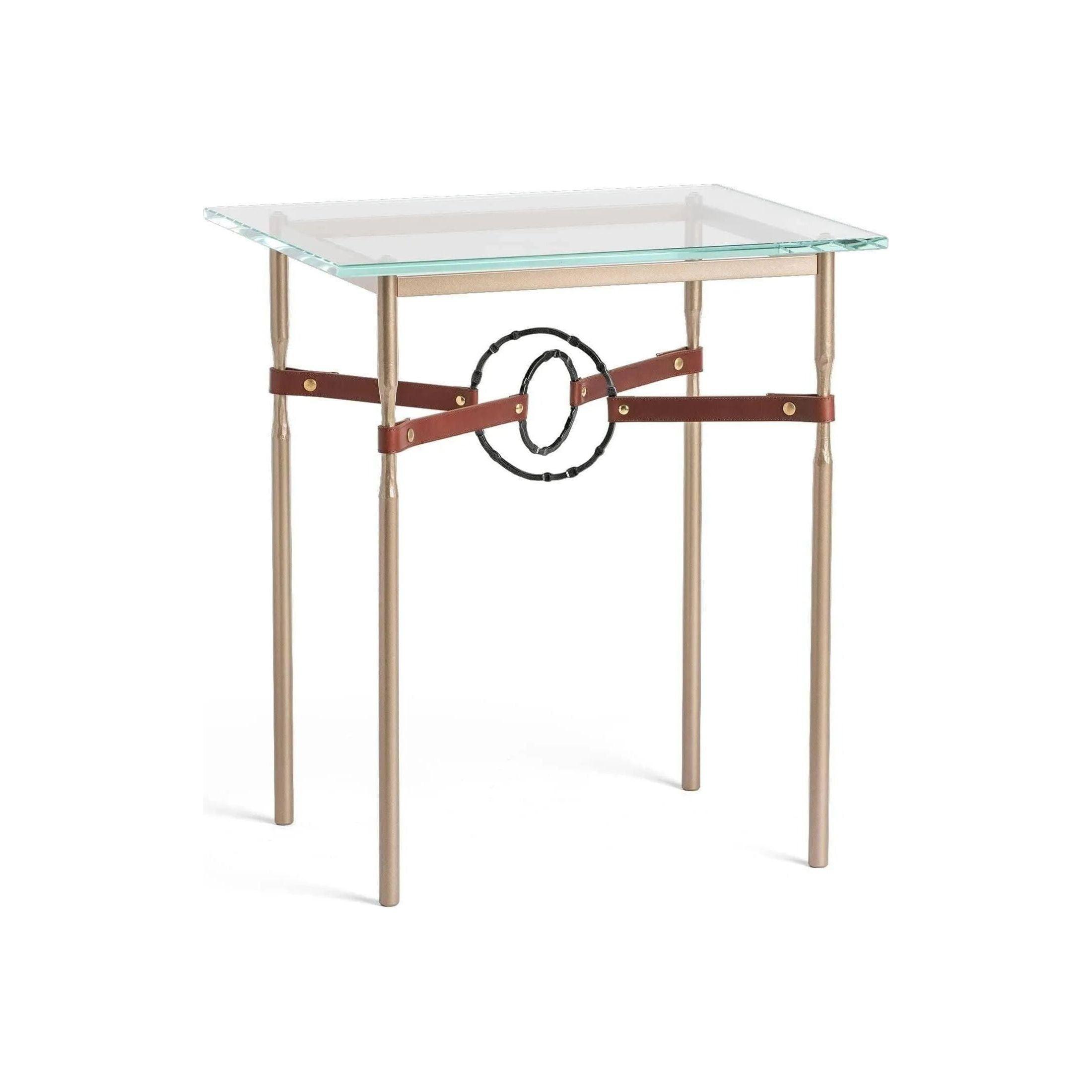 Hubbardton Forge - Equus Brown Leather Side Table - 750116-84-10-LB-VA0717 - Canada Light Shop