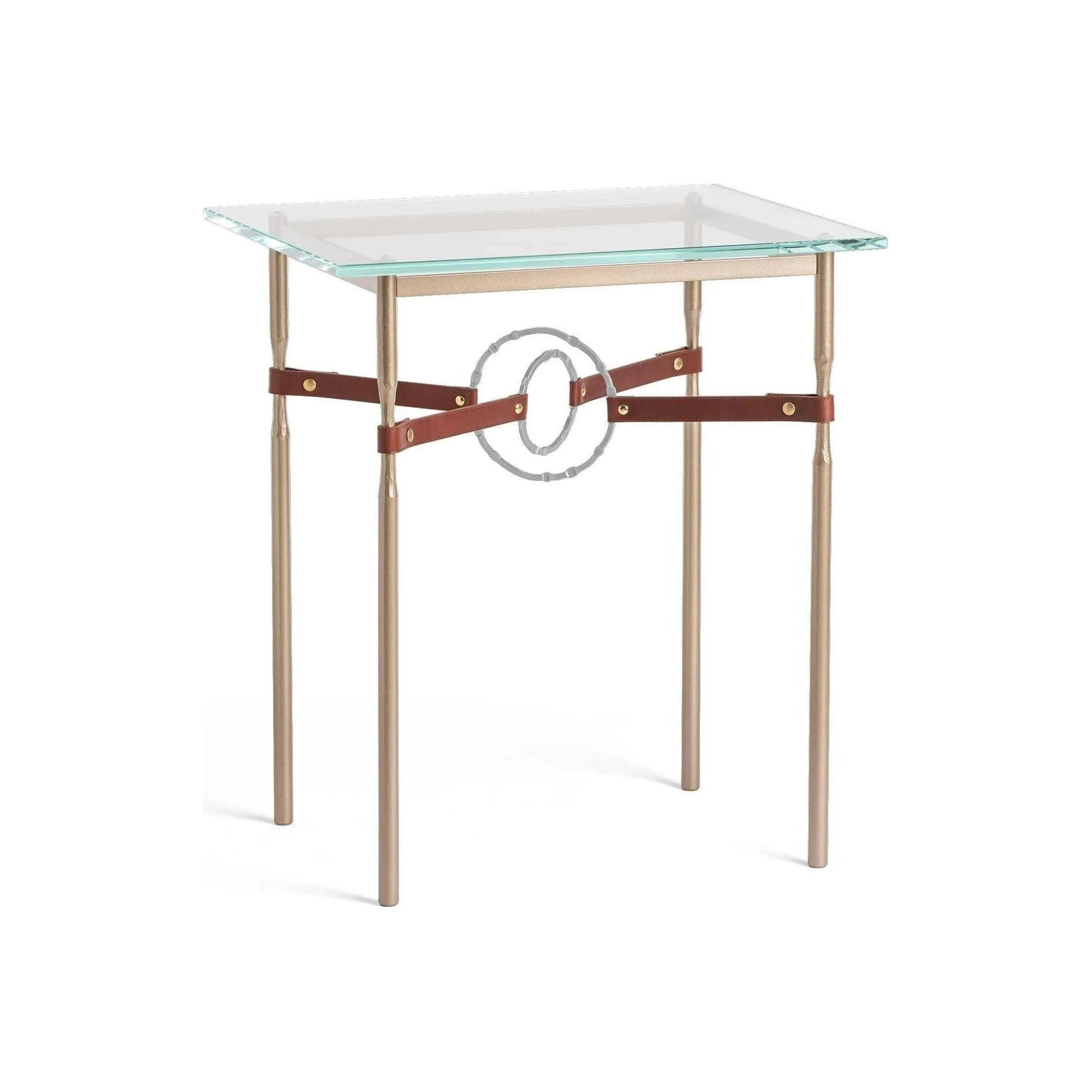 Hubbardton Forge - Equus Brown Leather Side Table - 750116-84-82-LB-VA0717 - Canada Light Shop