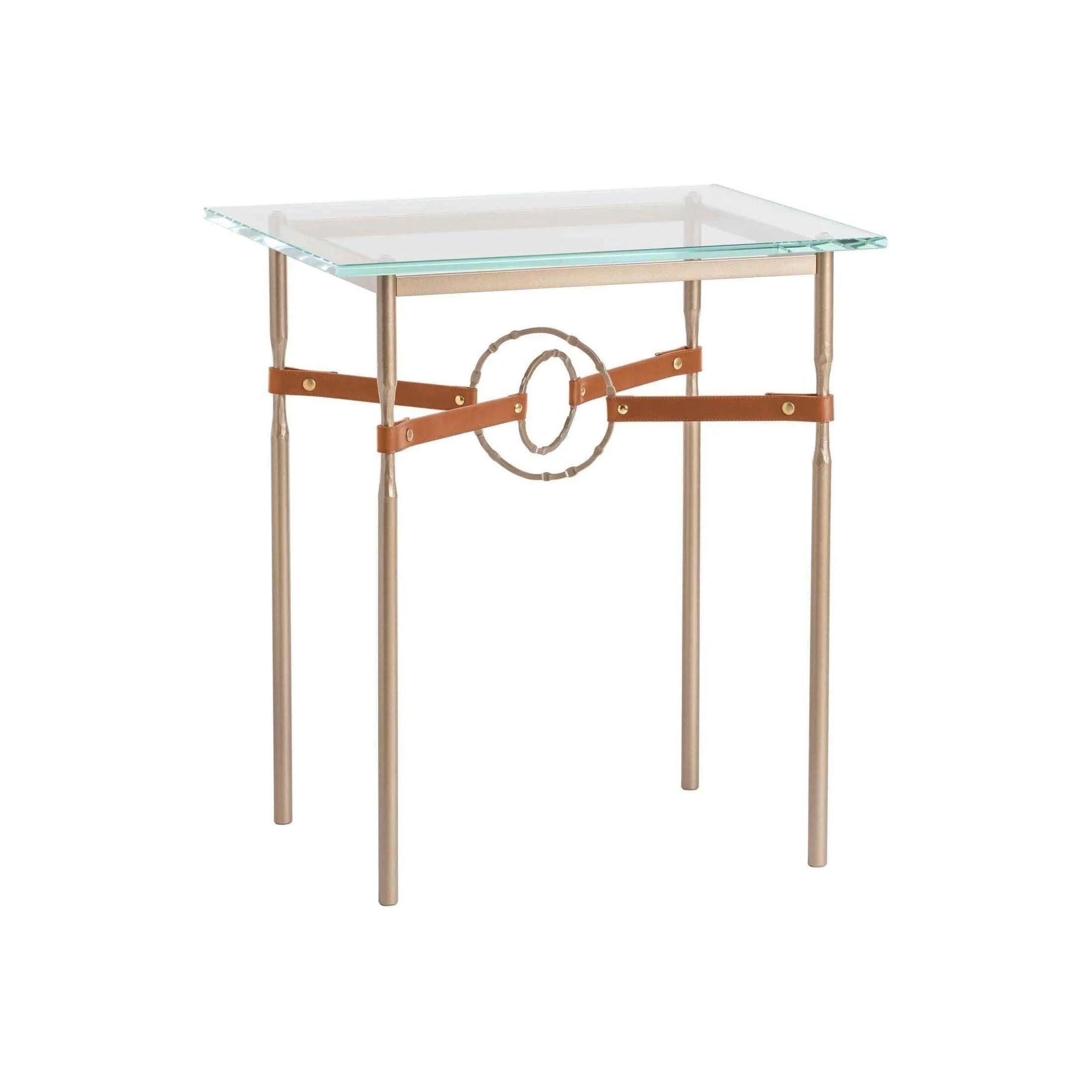 Hubbardton Forge - Equus Brown Leather Side Table - 750116-84-84-LB-VA0717 - Canada Light Shop