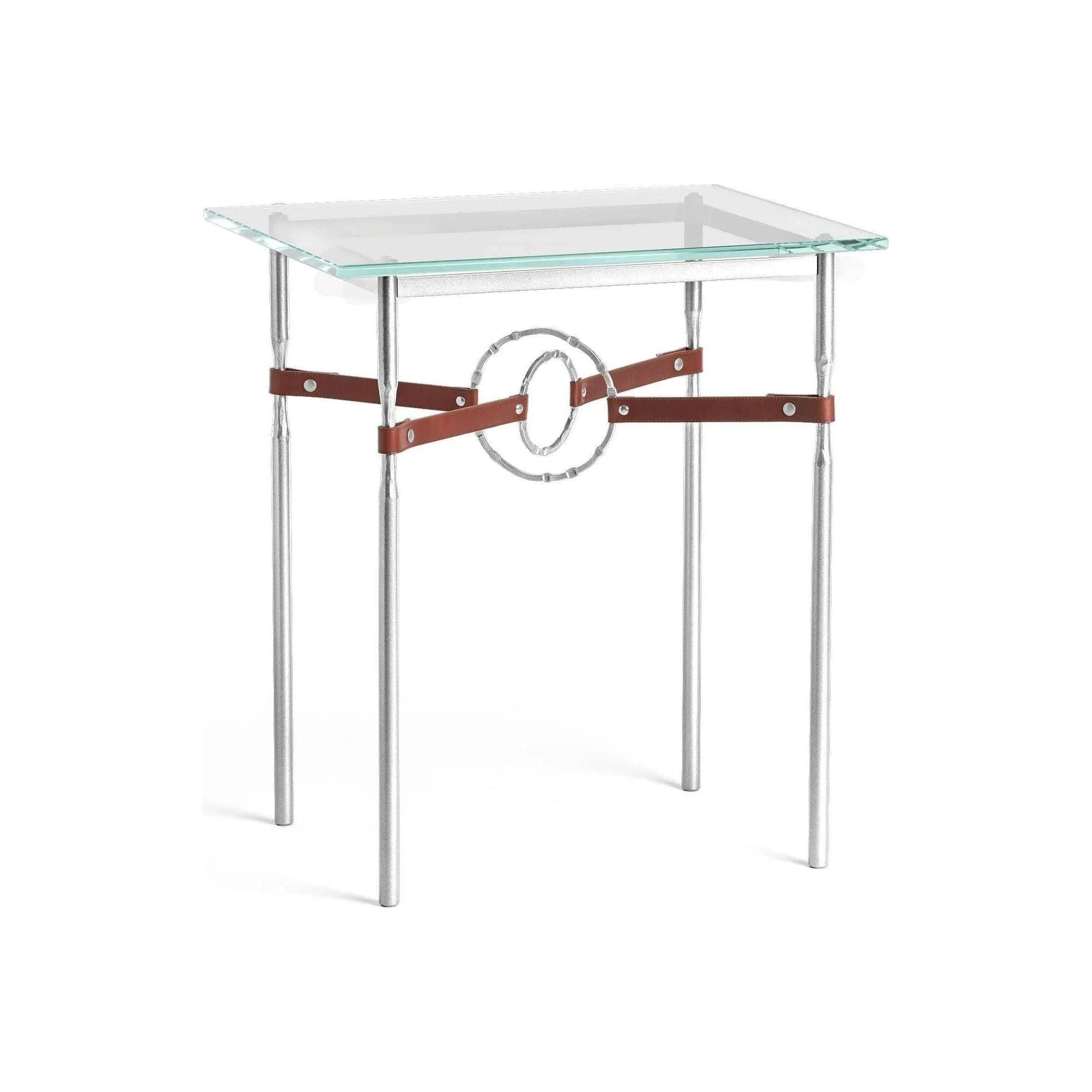 Hubbardton Forge - Equus Brown Leather Side Table - 750116-85-85-LB-VA0717 - Canada Light Shop