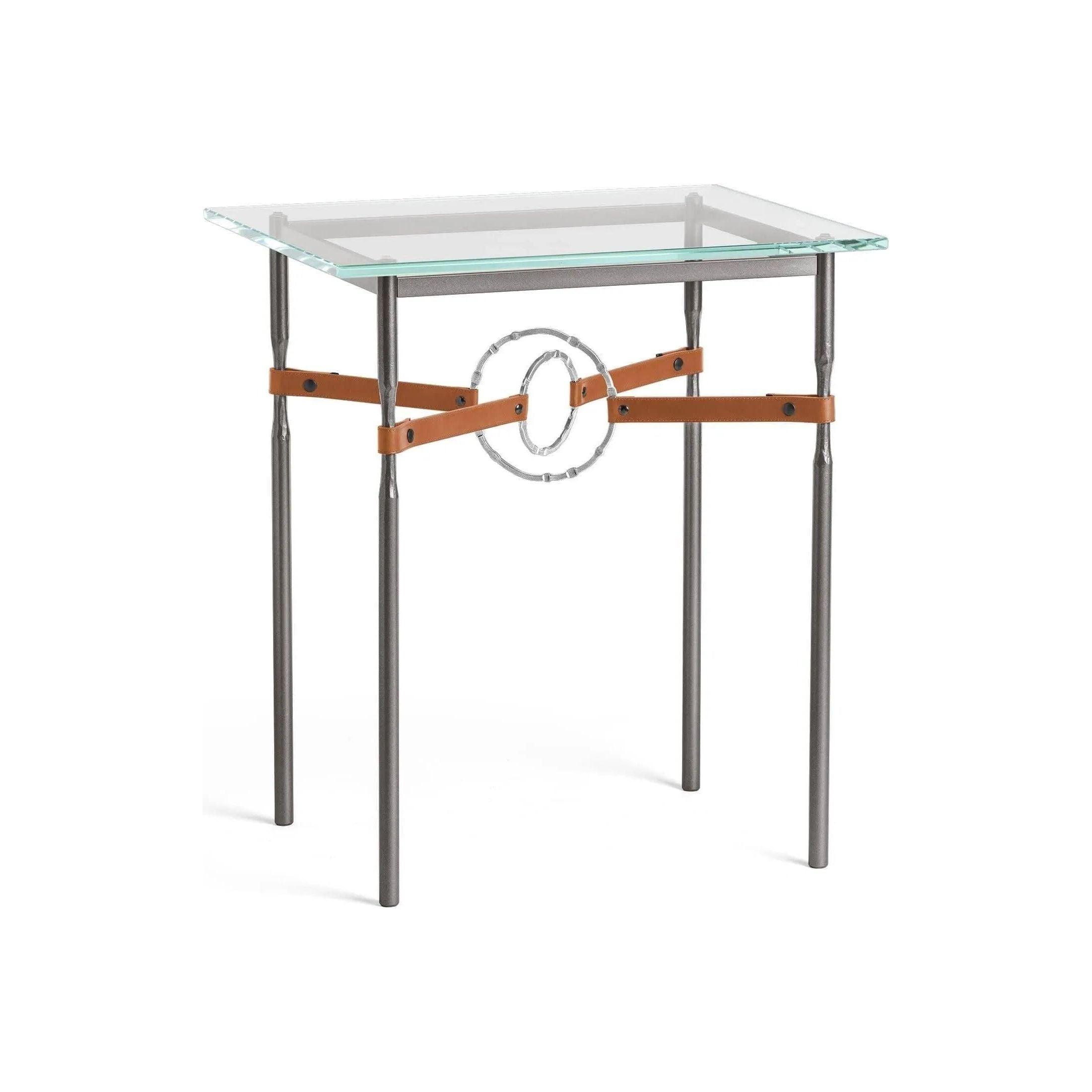 Hubbardton Forge - Equus Chestnut Leather Side Table - 750116-07-85-LC-VA0717 - Canada Light Shop