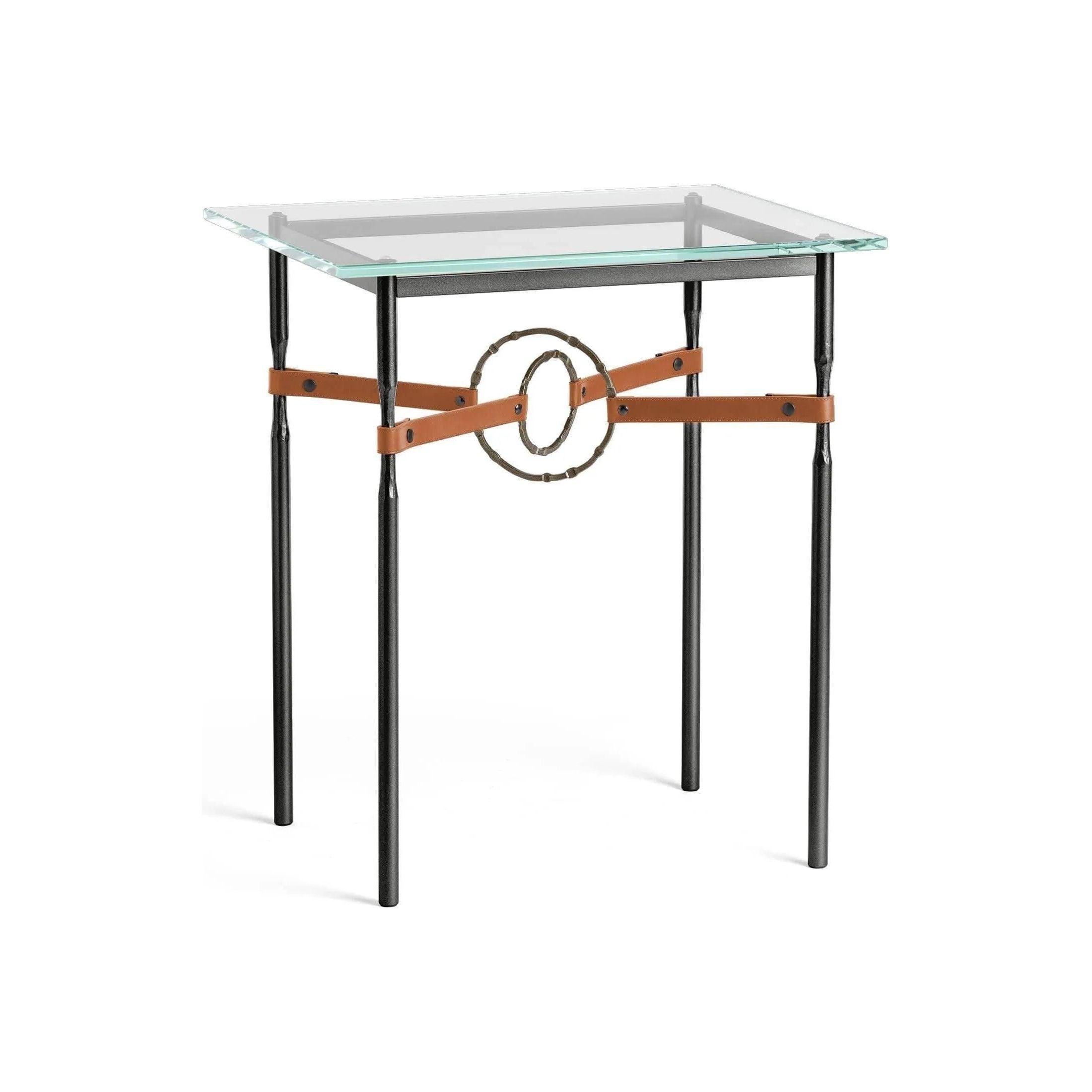 Hubbardton Forge - Equus Chestnut Leather Side Table - 750116-10-05-LC-VA0717 - Canada Light Shop