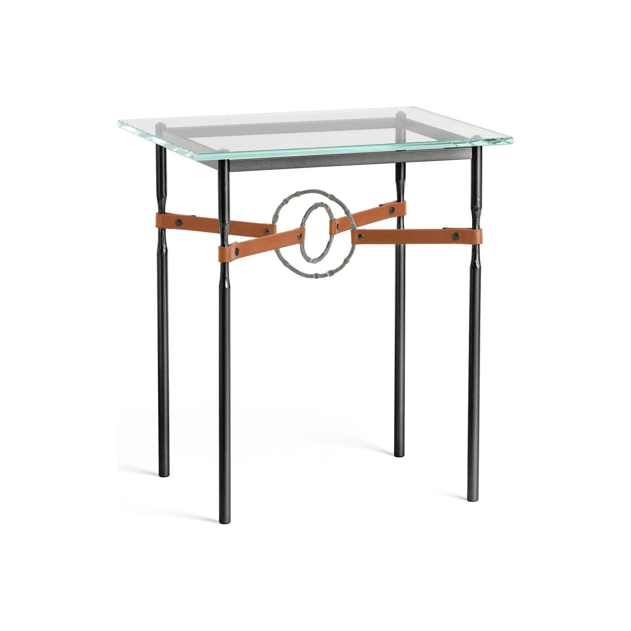 Hubbardton Forge - Equus Chestnut Leather Side Table - 750116-10-20-LC-VA0717 - Canada Light Shop