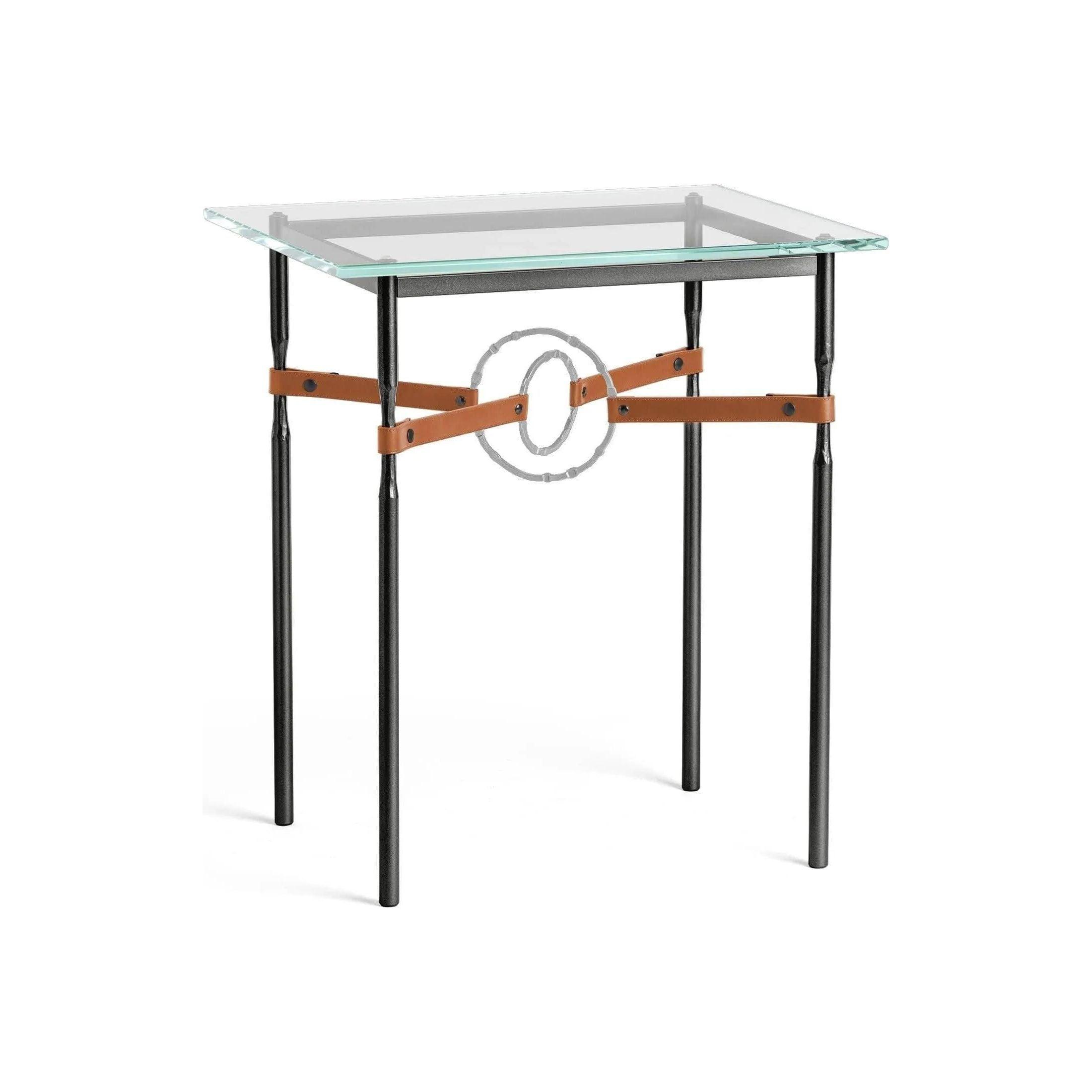 Hubbardton Forge - Equus Chestnut Leather Side Table - 750116-10-82-LC-VA0717 - Canada Light Shop