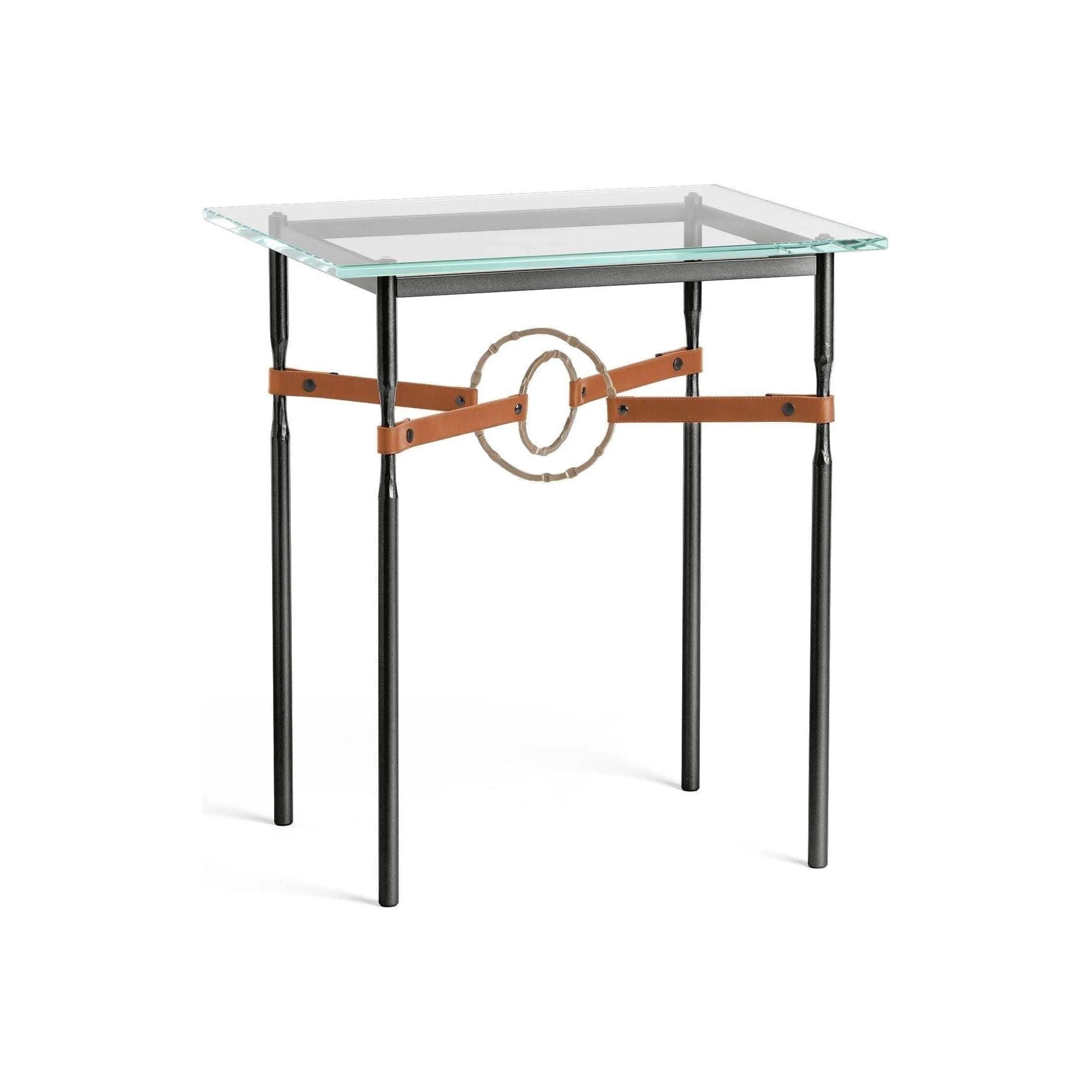 Hubbardton Forge - Equus Chestnut Leather Side Table - 750116-10-84-LC-VA0717 - Canada Light Shop
