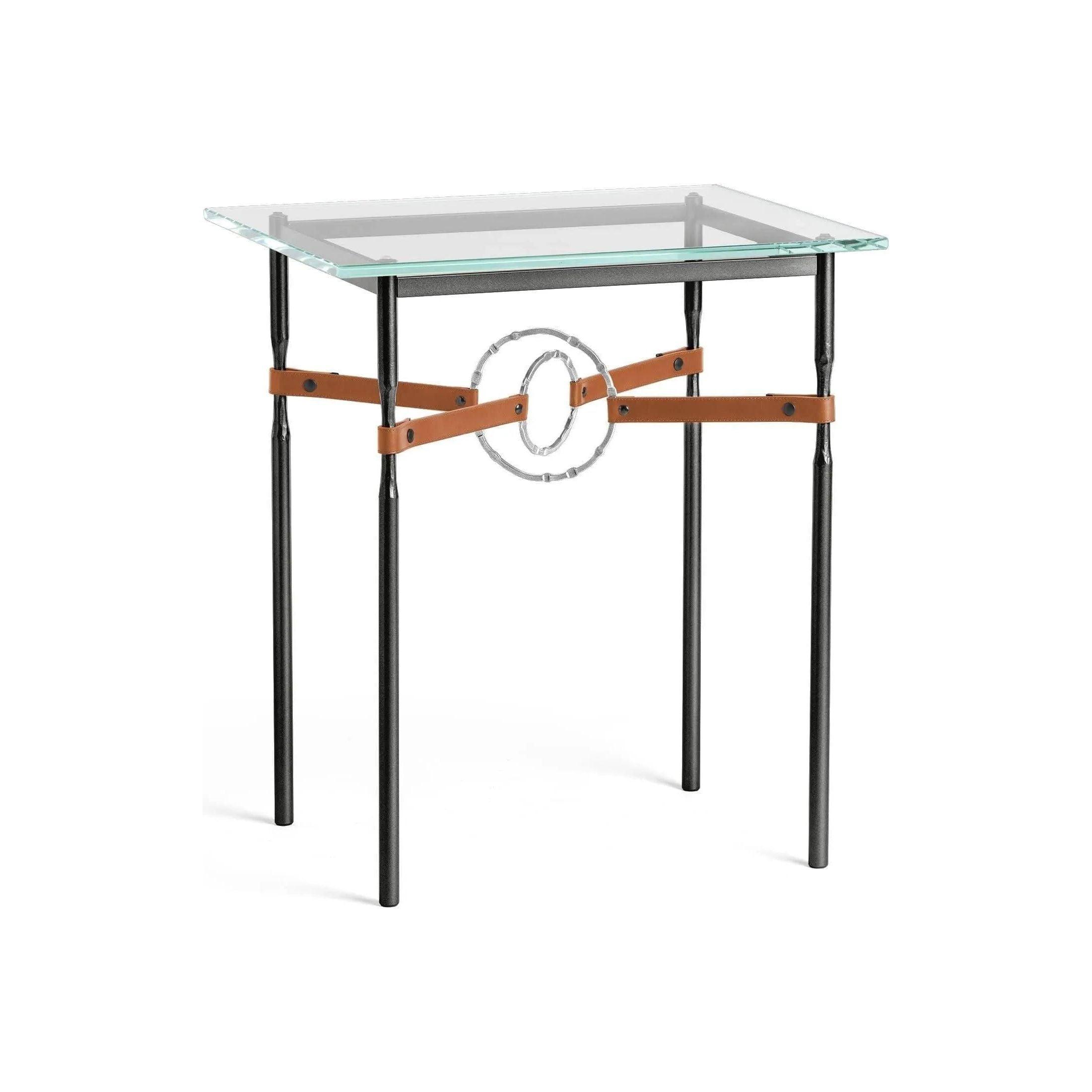 Hubbardton Forge - Equus Chestnut Leather Side Table - 750116-10-85-LC-VA0717 - Canada Light Shop