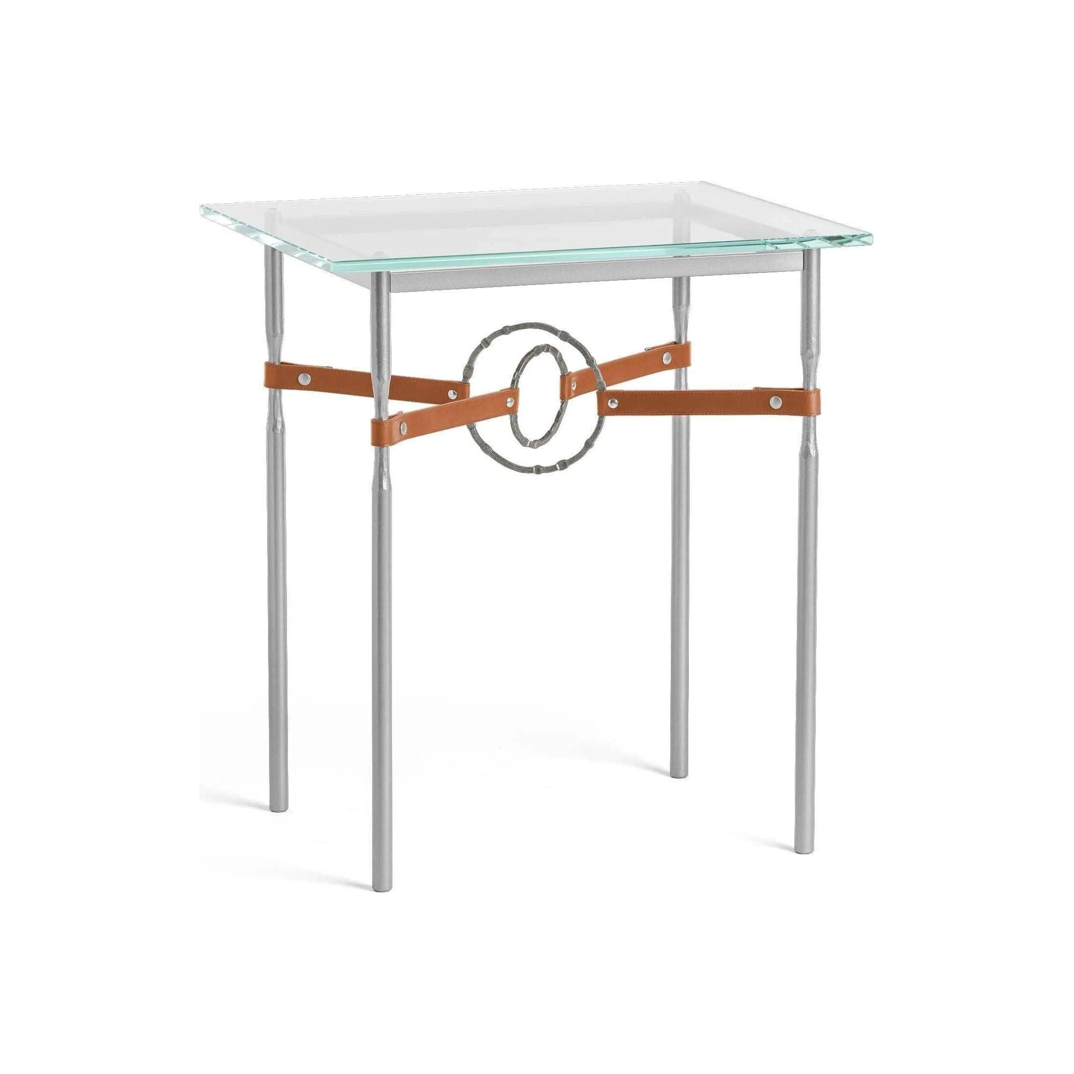 Hubbardton Forge - Equus Chestnut Leather Side Table - 750116-82-20-LC-VA0717 - Canada Light Shop