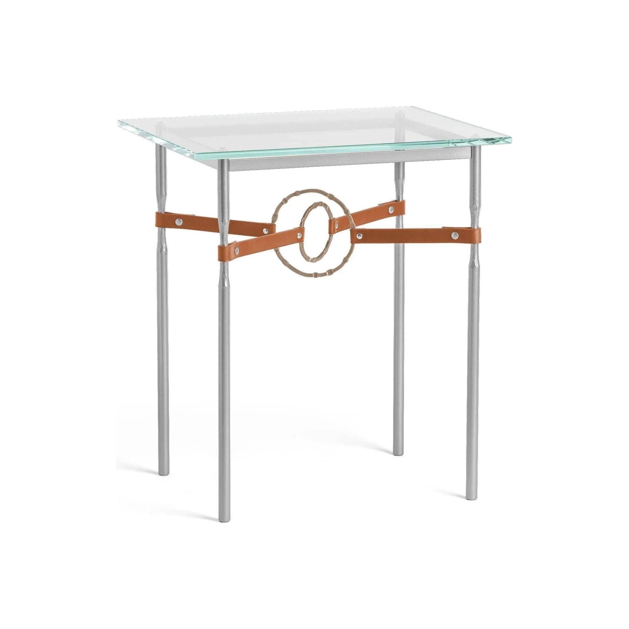 Hubbardton Forge - Equus Chestnut Leather Side Table - 750116-82-84-LC-VA0717 - Canada Light Shop