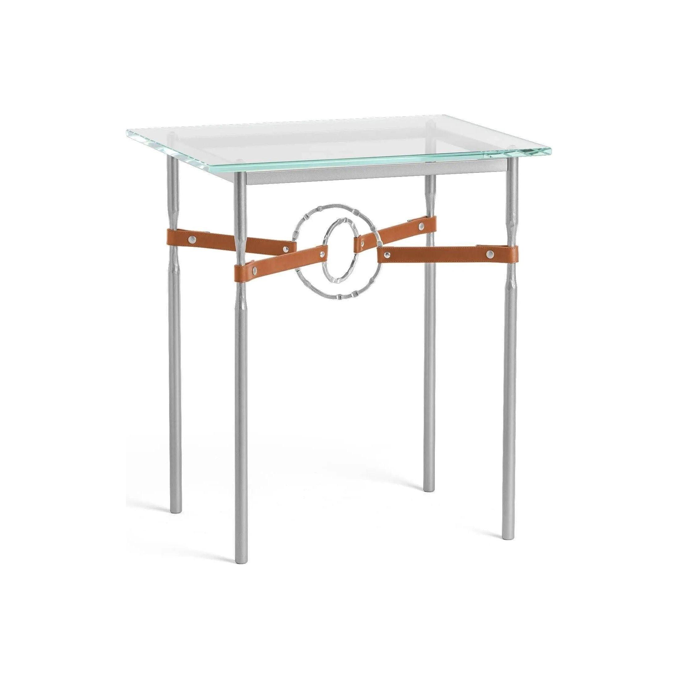 Hubbardton Forge - Equus Chestnut Leather Side Table - 750116-82-85-LC-VA0717 - Canada Light Shop