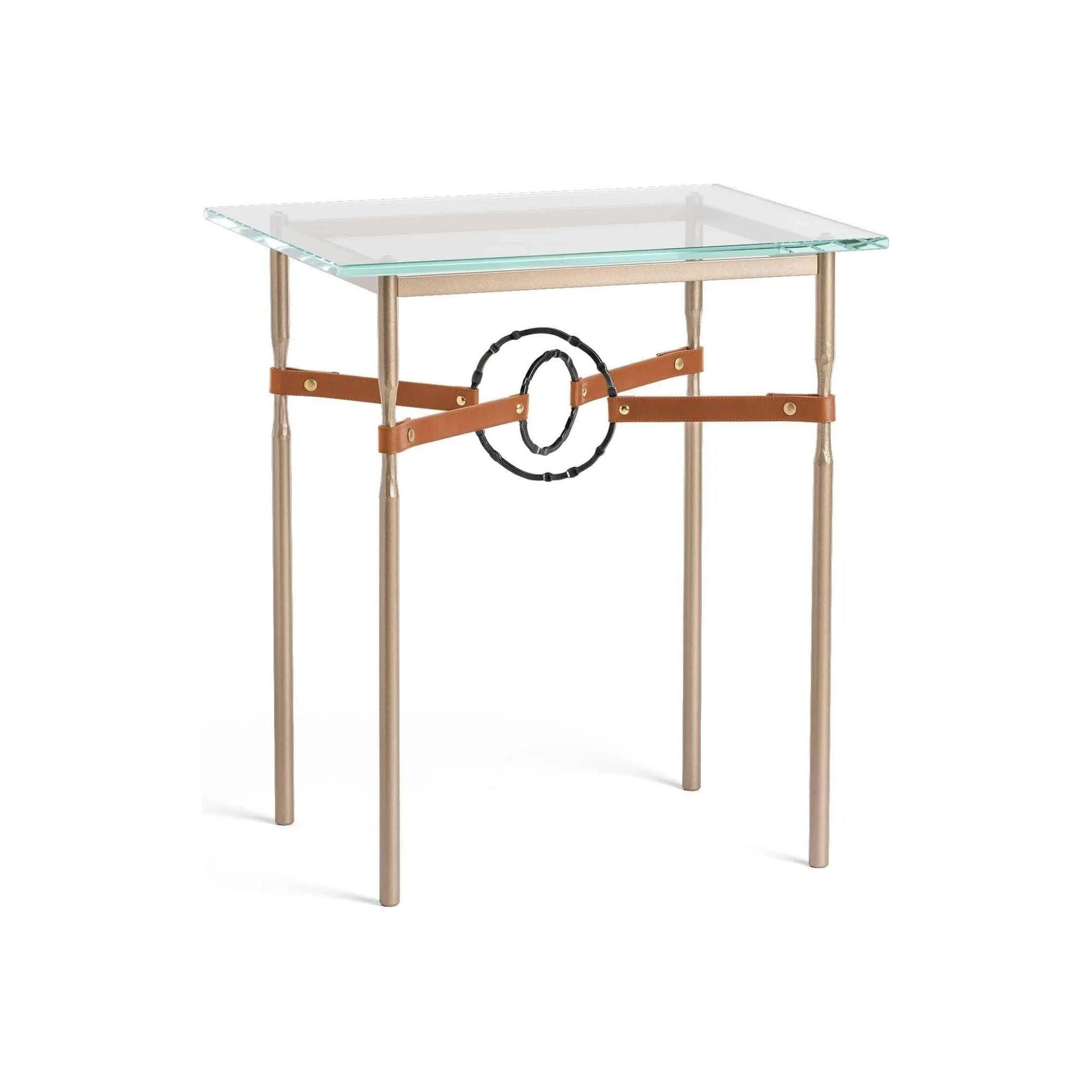 Hubbardton Forge - Equus Chestnut Leather Side Table - 750116-84-10-LC-VA0717 - Canada Light Shop